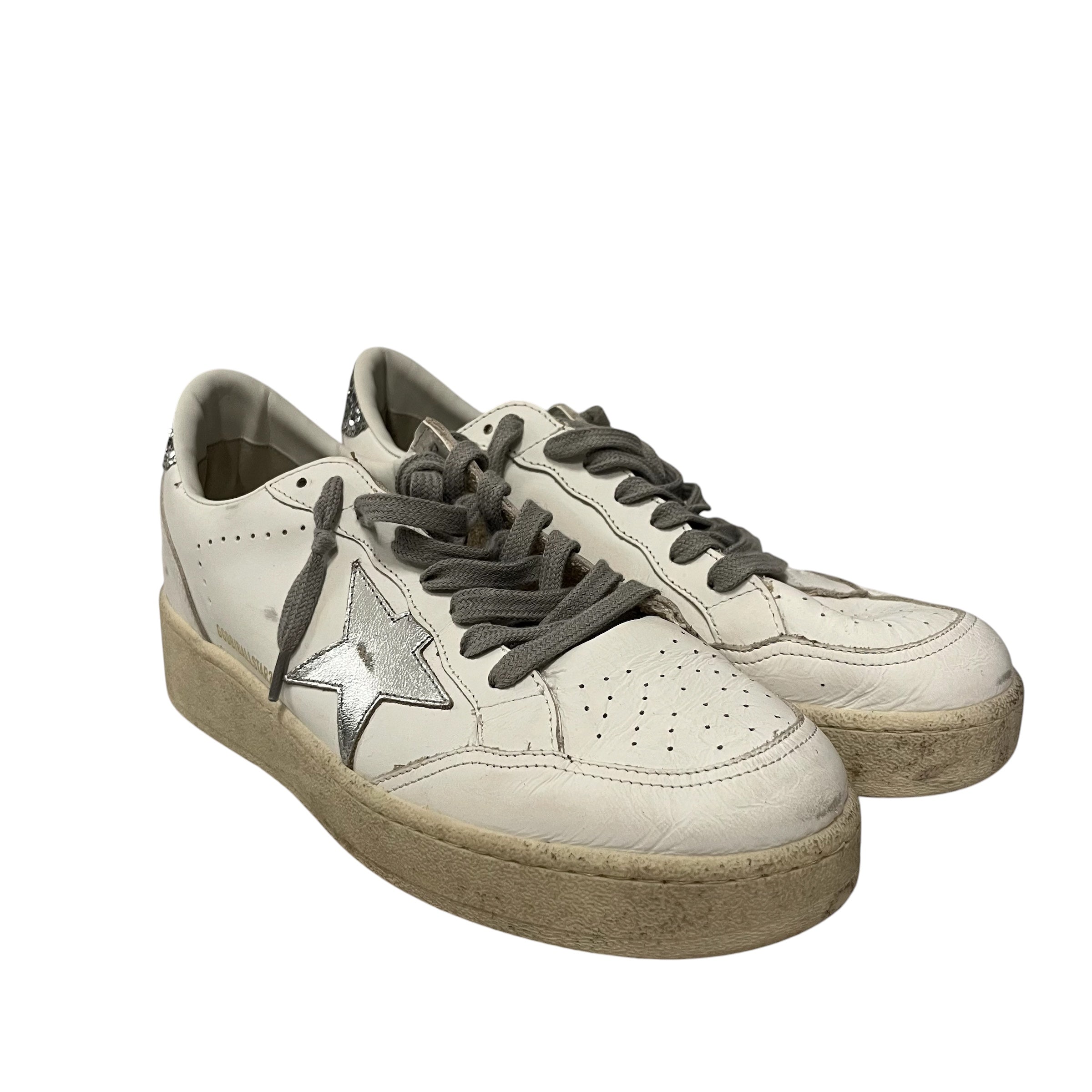 GOLDEN GOOSE/Low-Sneakers/EU 42/Leather/WHT/ball star view 1