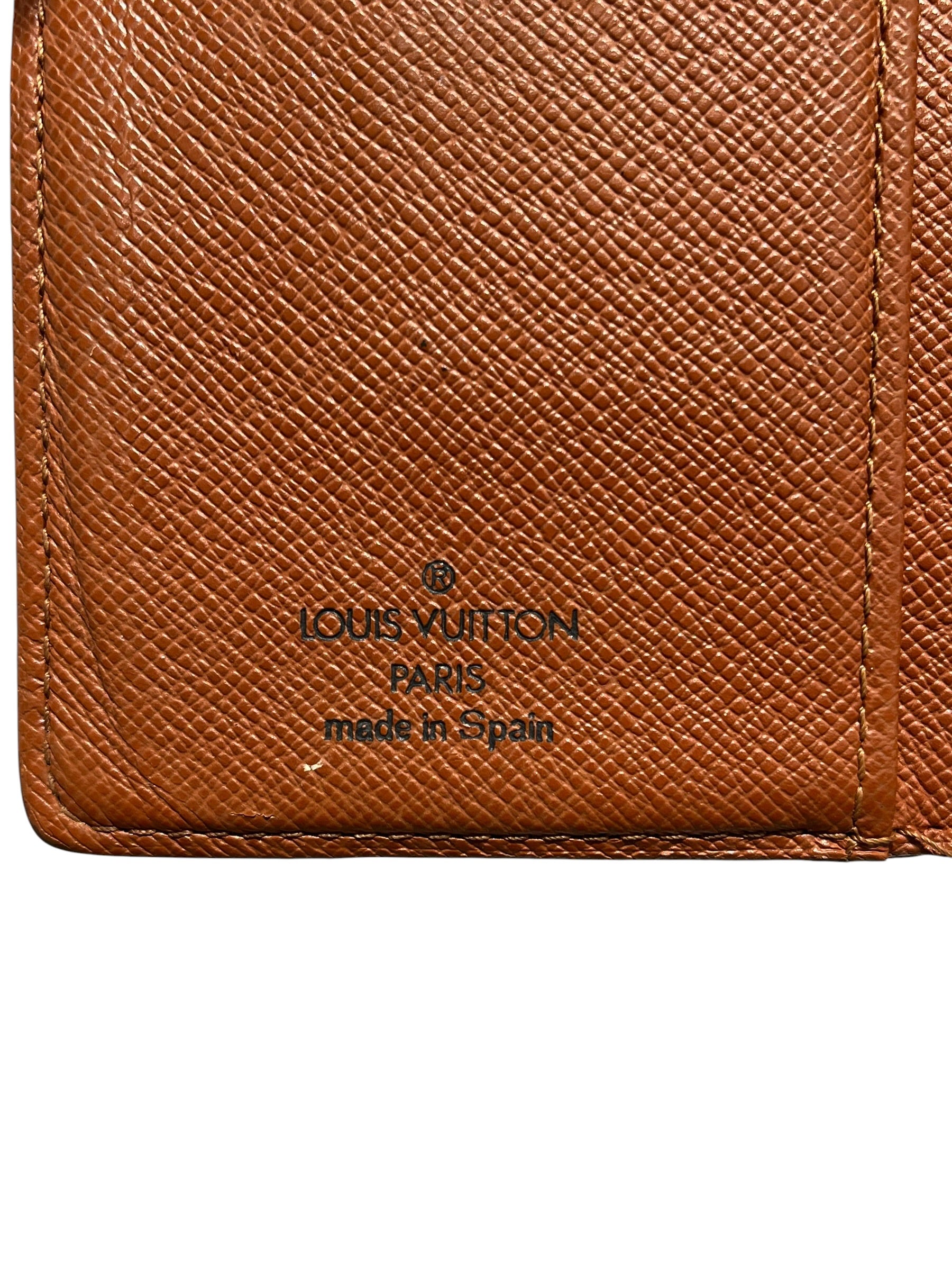 LOUIS VUITTON/Trifold Wallet/Leather/BRW/L's/Monogram French Purse view 5