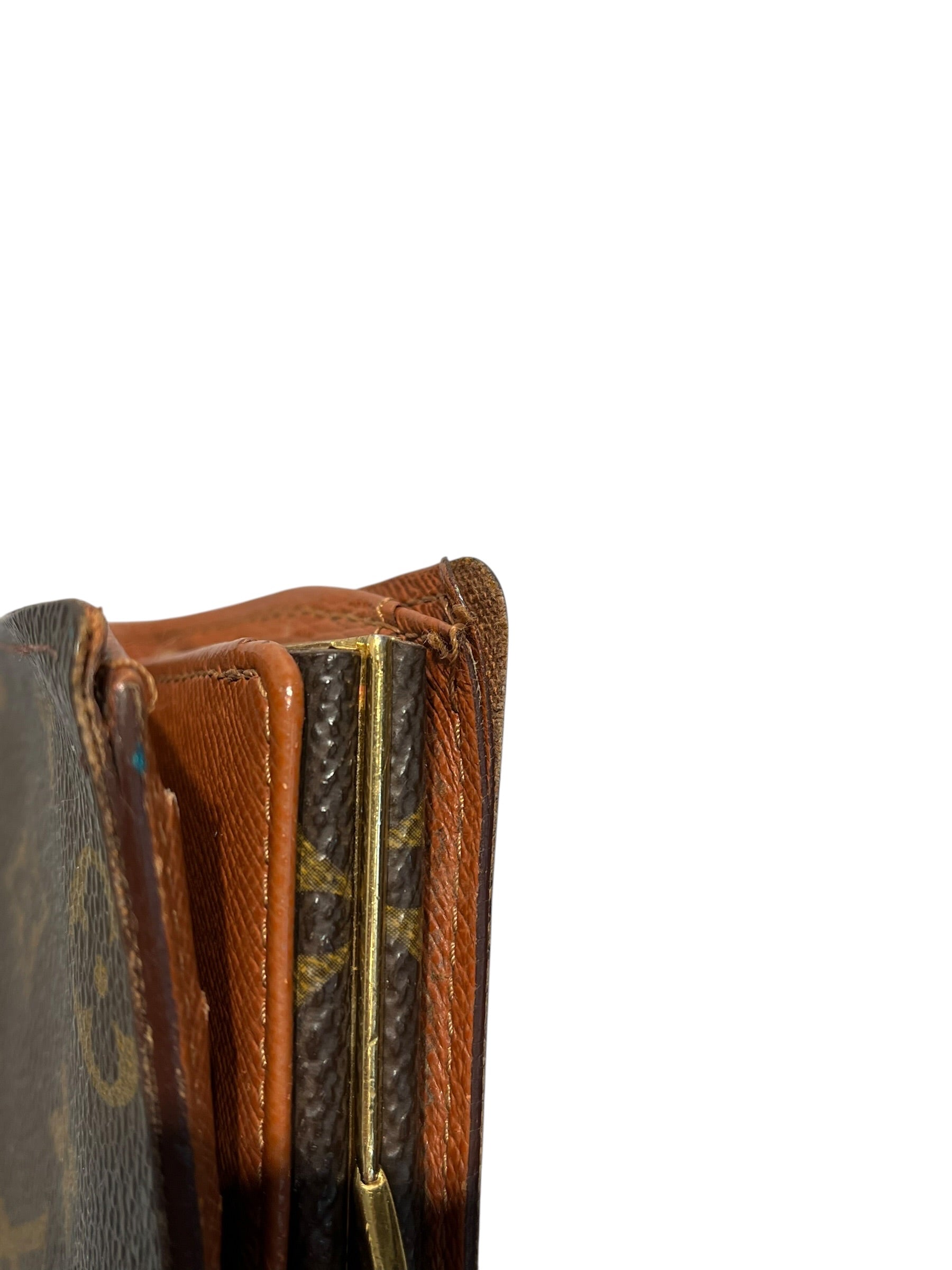 LOUIS VUITTON/Trifold Wallet/Leather/BRW/L's/Monogram French Purse view 6