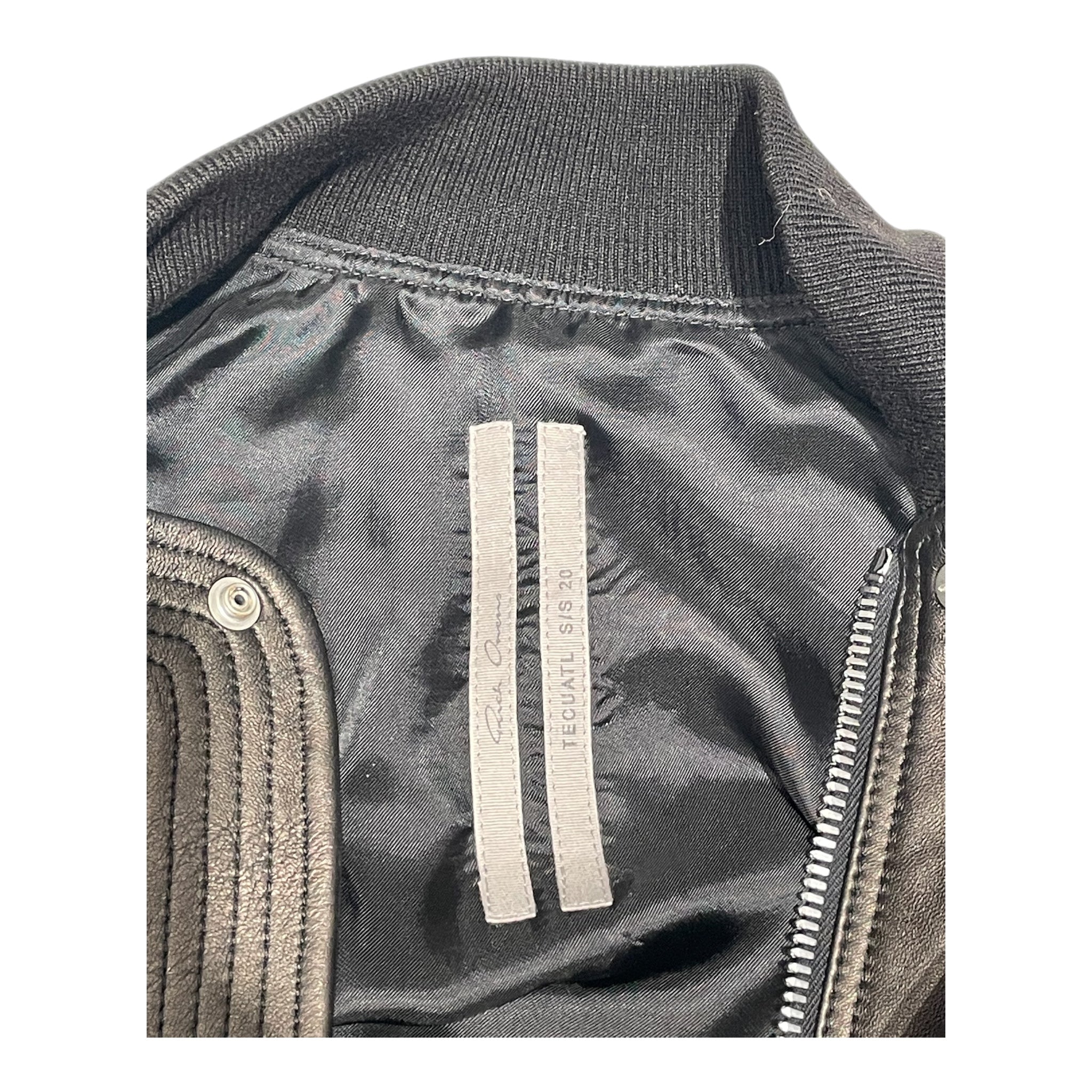 Rick Owens/Leather Jkt/M/Leather/BLK/ZIONIC BOMBER JACKET view 3
