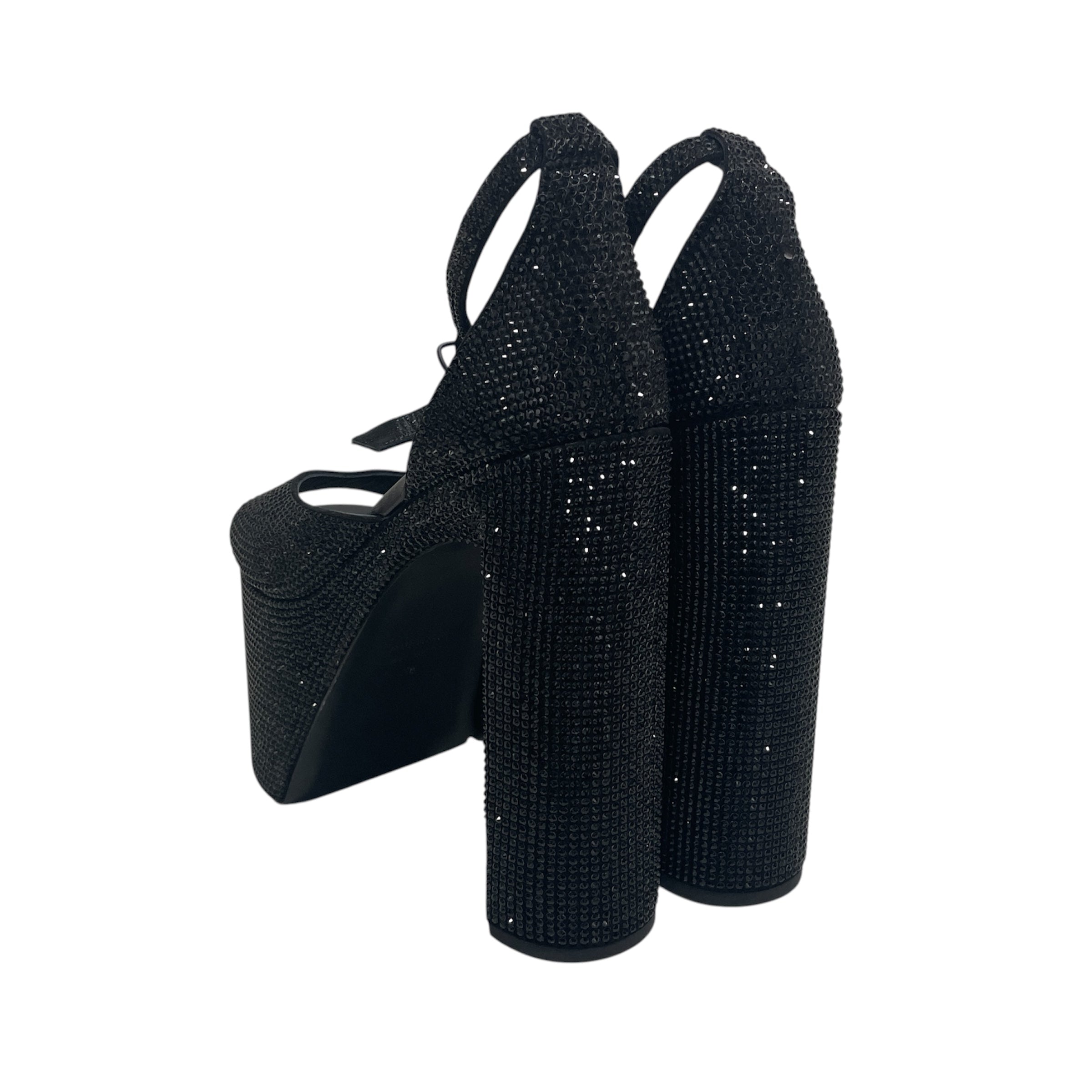 BALENCIAGA/Heels/EU 36/BLK/CRYSTAL SANDAL/ PLATFORM view 2