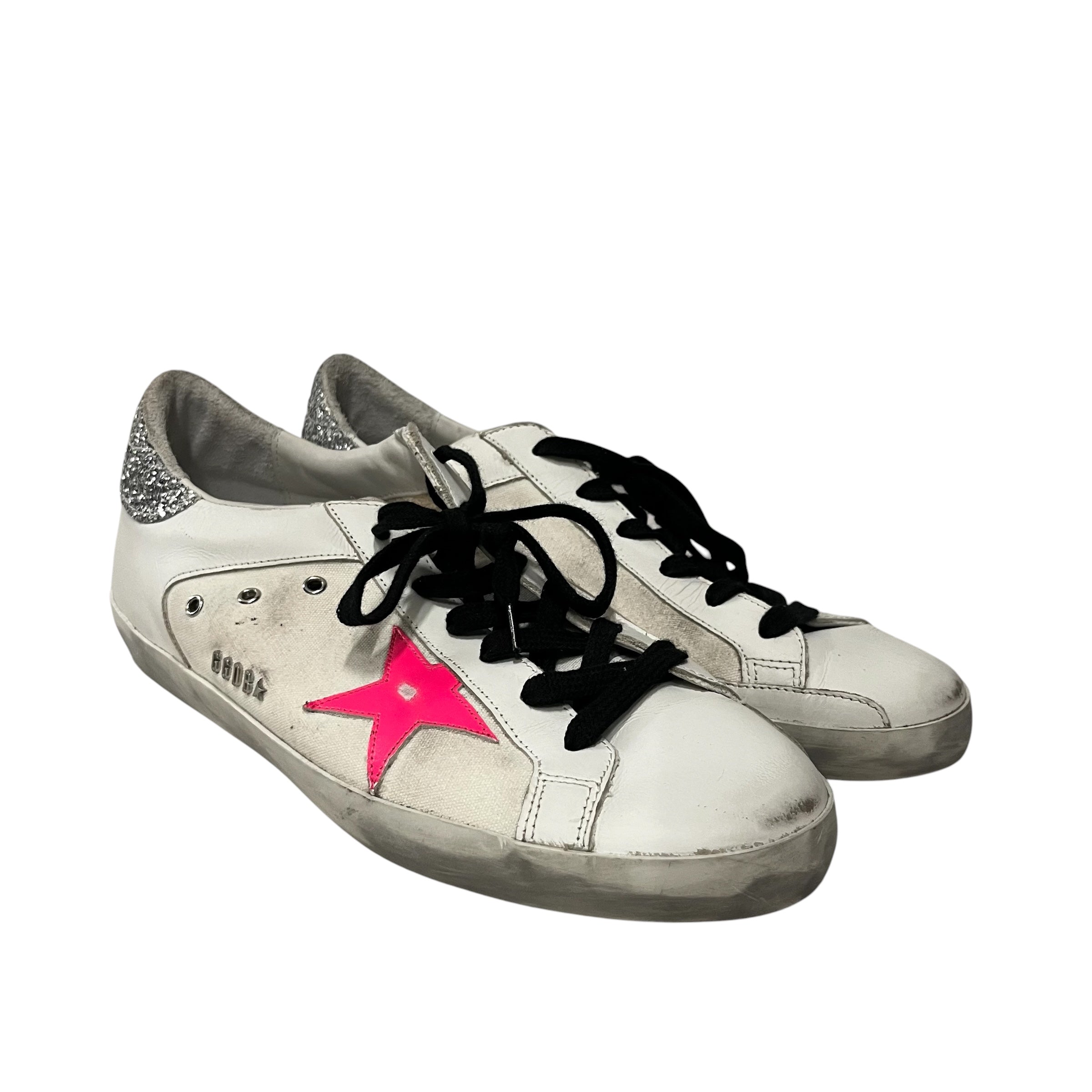 GOLDEN GOOSE/Low-Sneakers/EU 42/Leather/WHT/superstar pink view 1