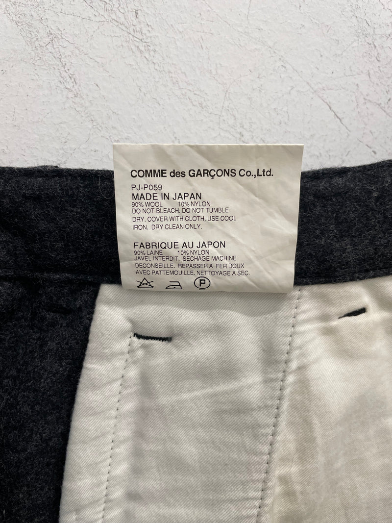 COMME des GARÇONS HOMME PLUS /SAROUEL PANTS/GRY/WOOL/PJ-P05/
