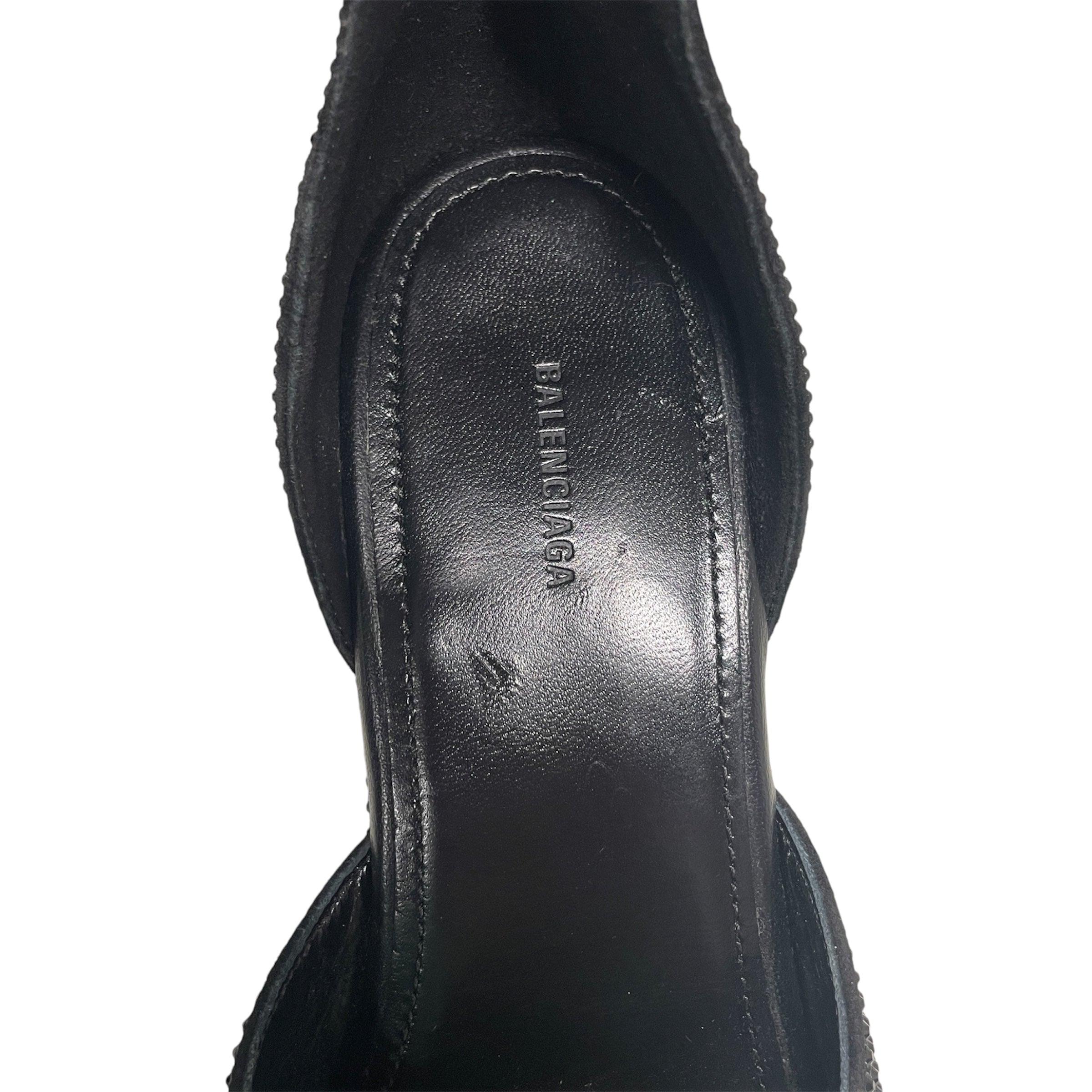BALENCIAGA/Heels/EU 36/BLK/CRYSTAL SANDAL/ PLATFORM view 3