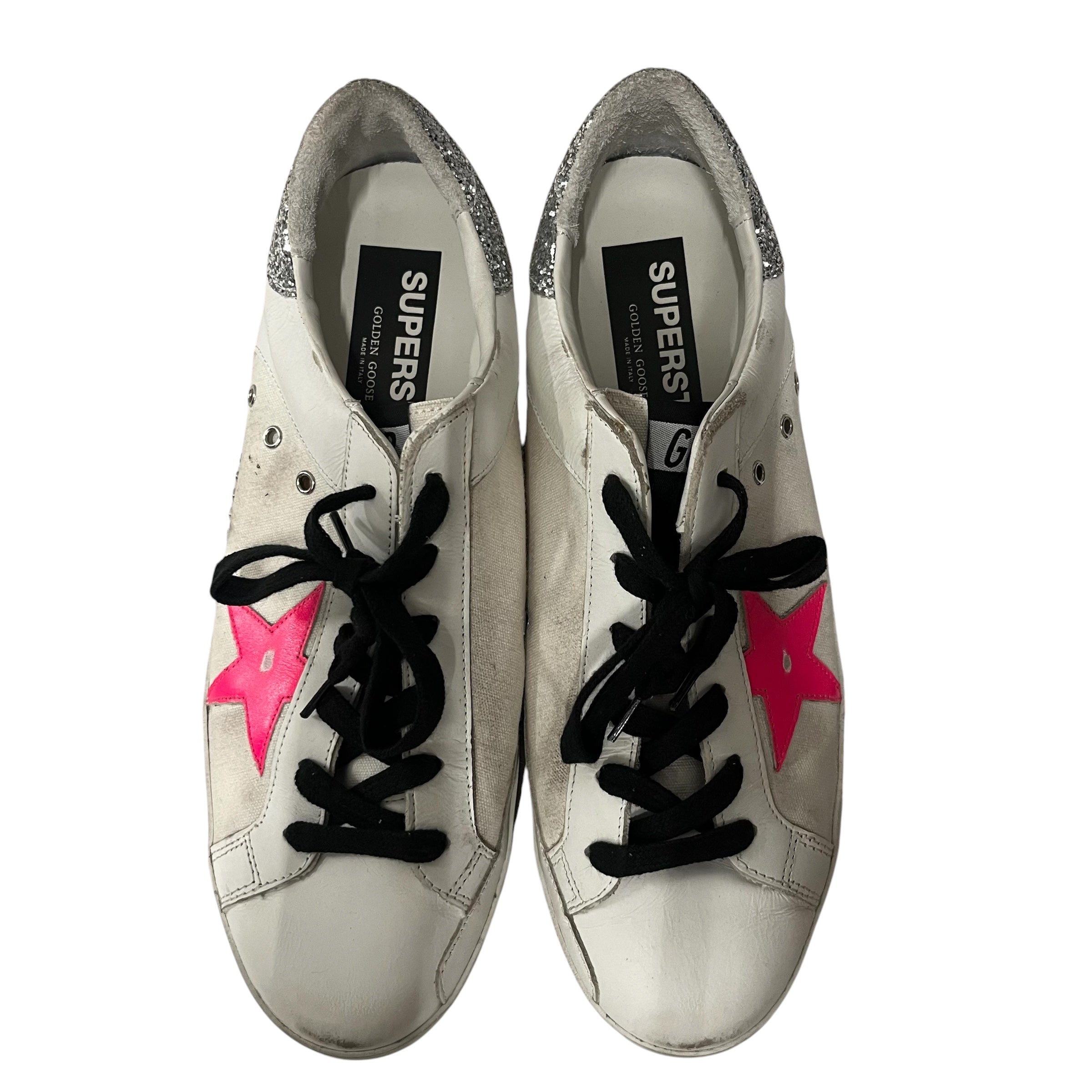 GOLDEN GOOSE/Low-Sneakers/EU 42/Leather/WHT/superstar pink view 3