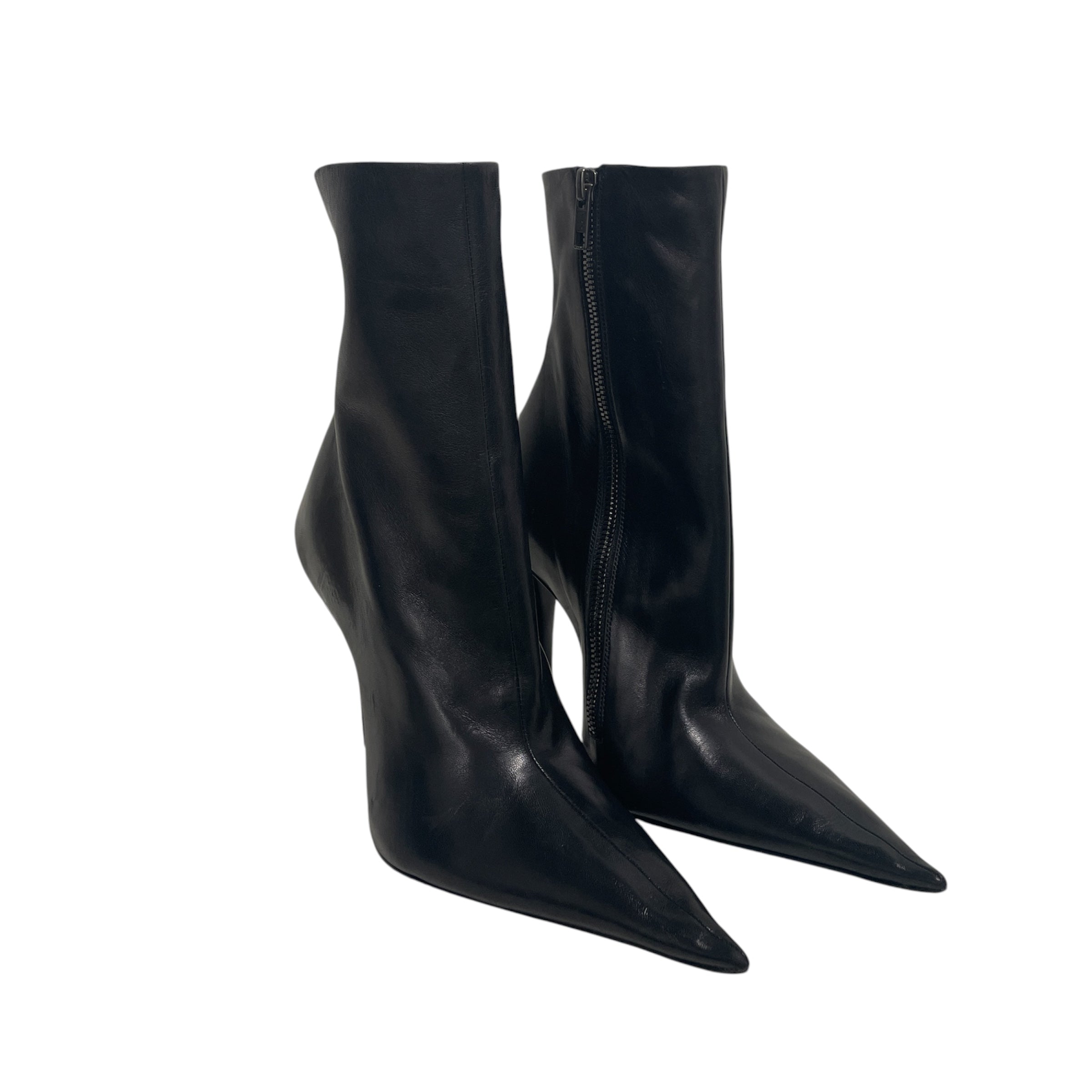 BALENCIAGA/Heels/EU 35/Leather/BLK/WITCH ANKLE BOOT/ HEEL view 1