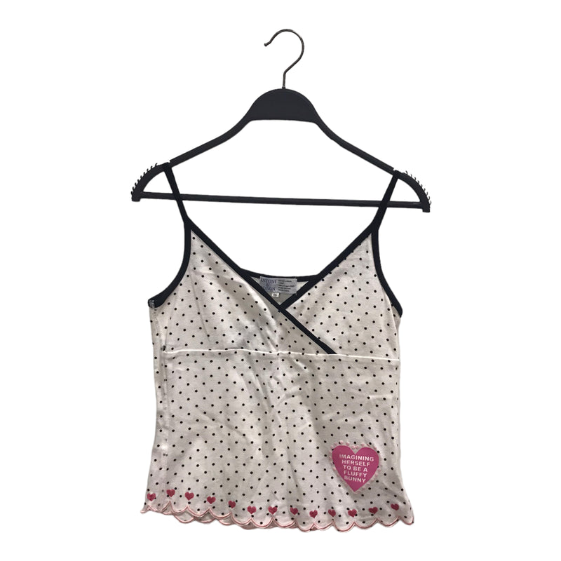 ANTONI ALISON/Camisole/10/Polka dot/Cotton/WHT/Imagining herself to be a fluf