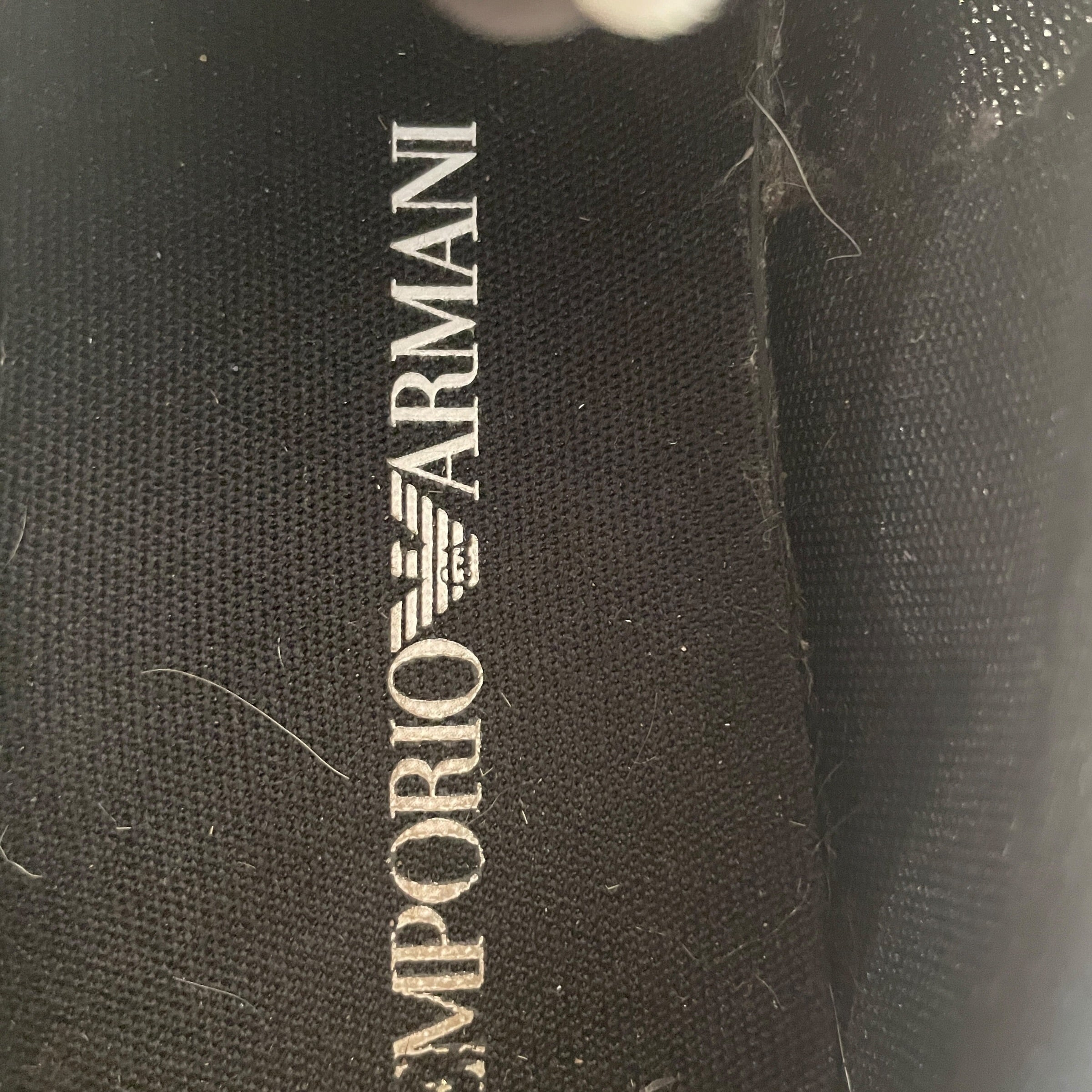 EMPORIO ARMANI/Low-Sneakers/US 9/Cotton/BLK/Runners view 5