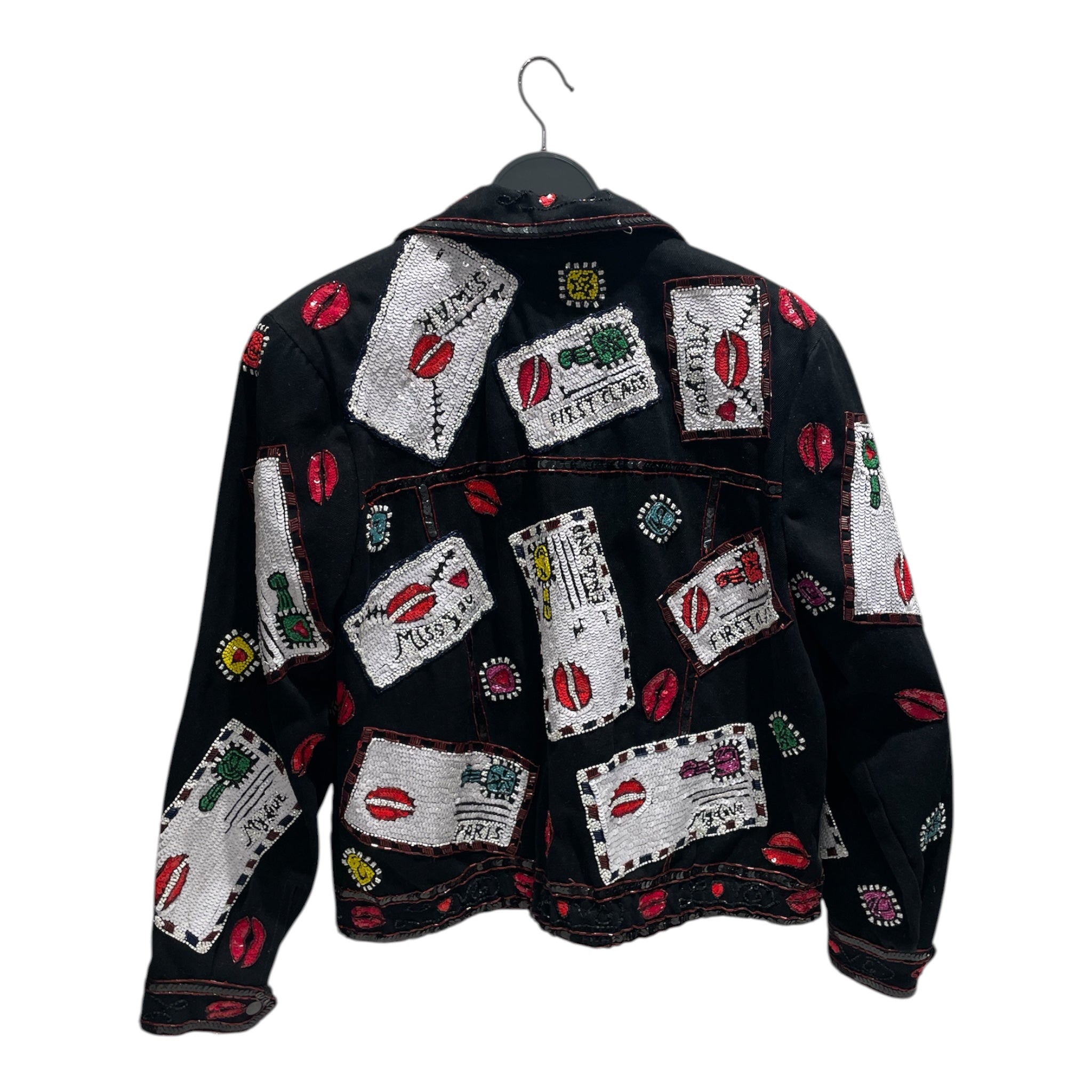 Modi Denim/Denim Jkt/S/All Over Print/Denim/BLK/Modi Denim all over patchwork view 2