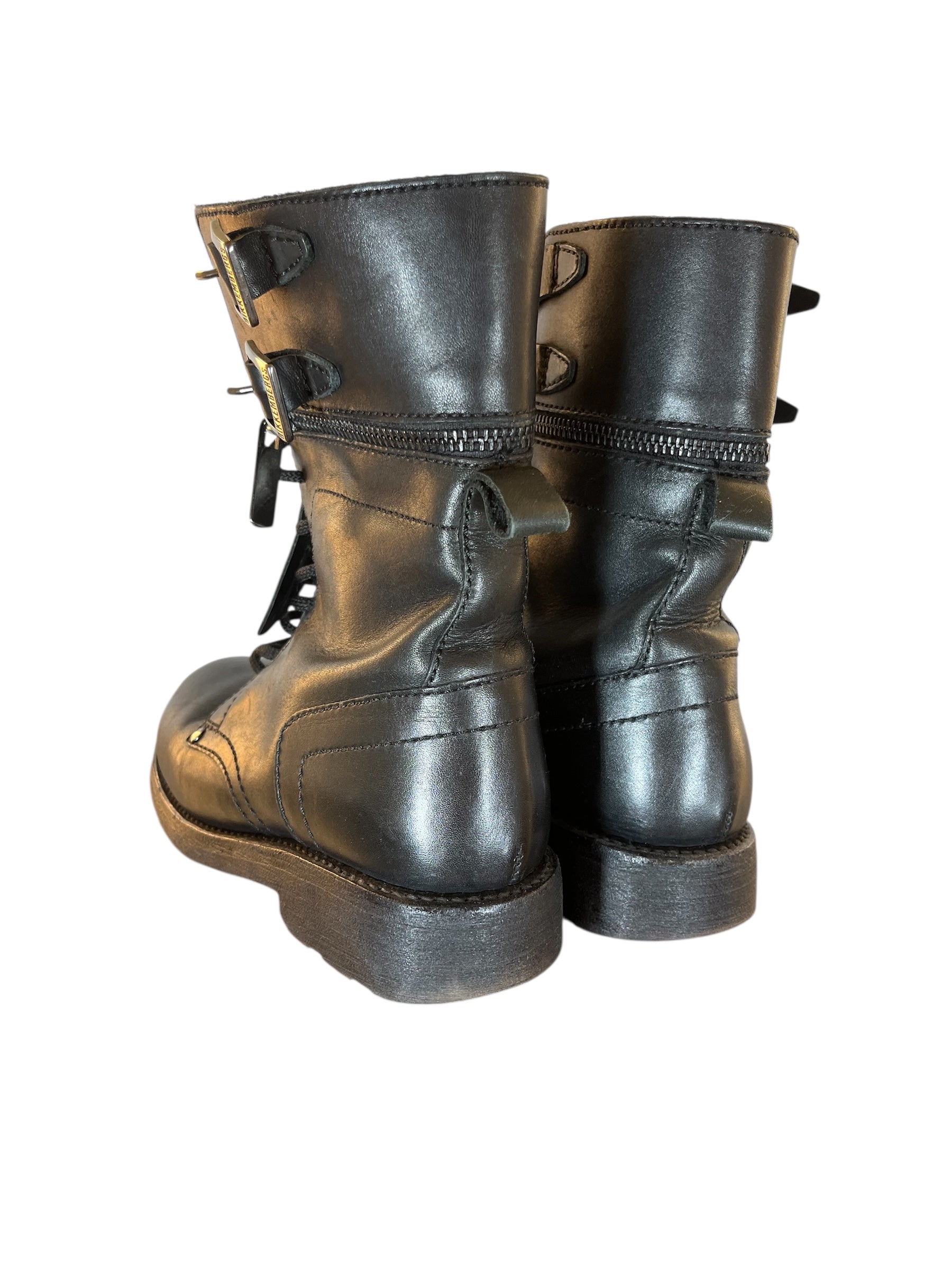 DIRK BIKKEMBERGS/Shoes/US 6/Leather/BLK/dual belt view 2