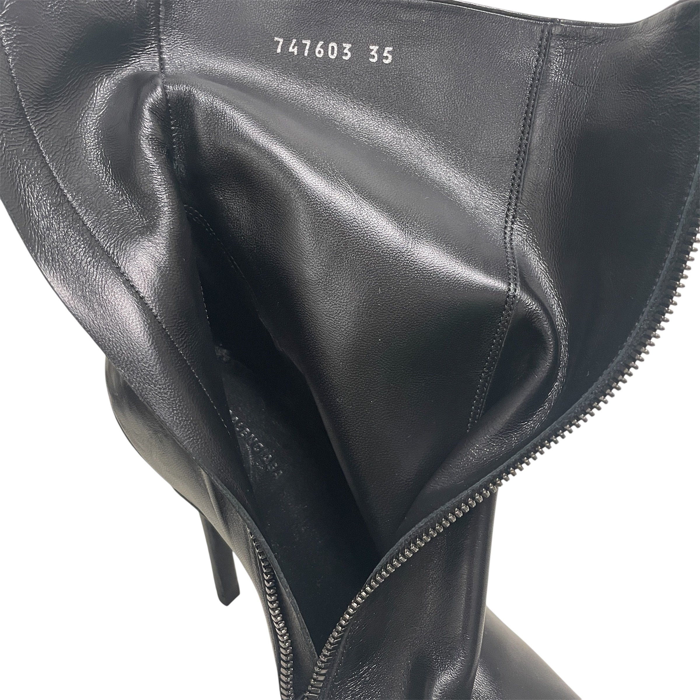 BALENCIAGA/Heels/EU 35/Leather/BLK/WITCH ANKLE BOOT/ HEEL view 5