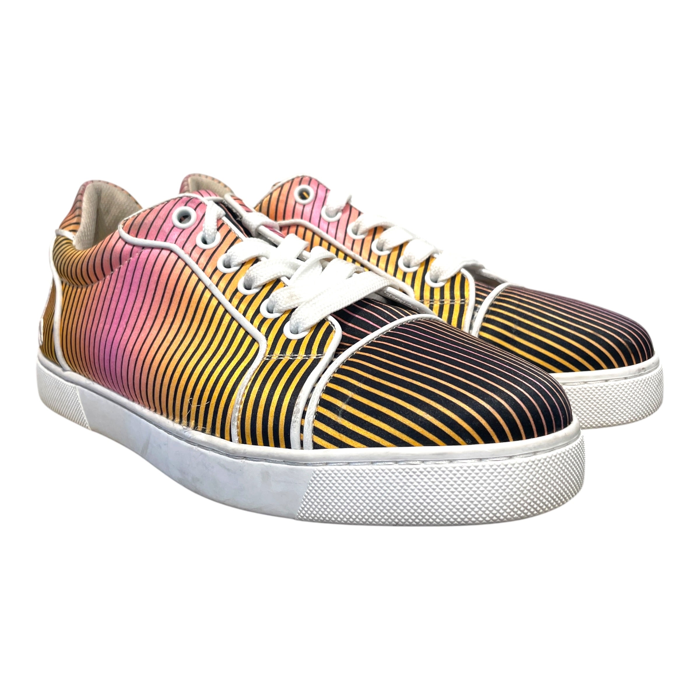 Christian Louboutin/Low-Sneakers/EU 38/Stripe/Polyester/PNK/Fun Vieira Orlato view 1