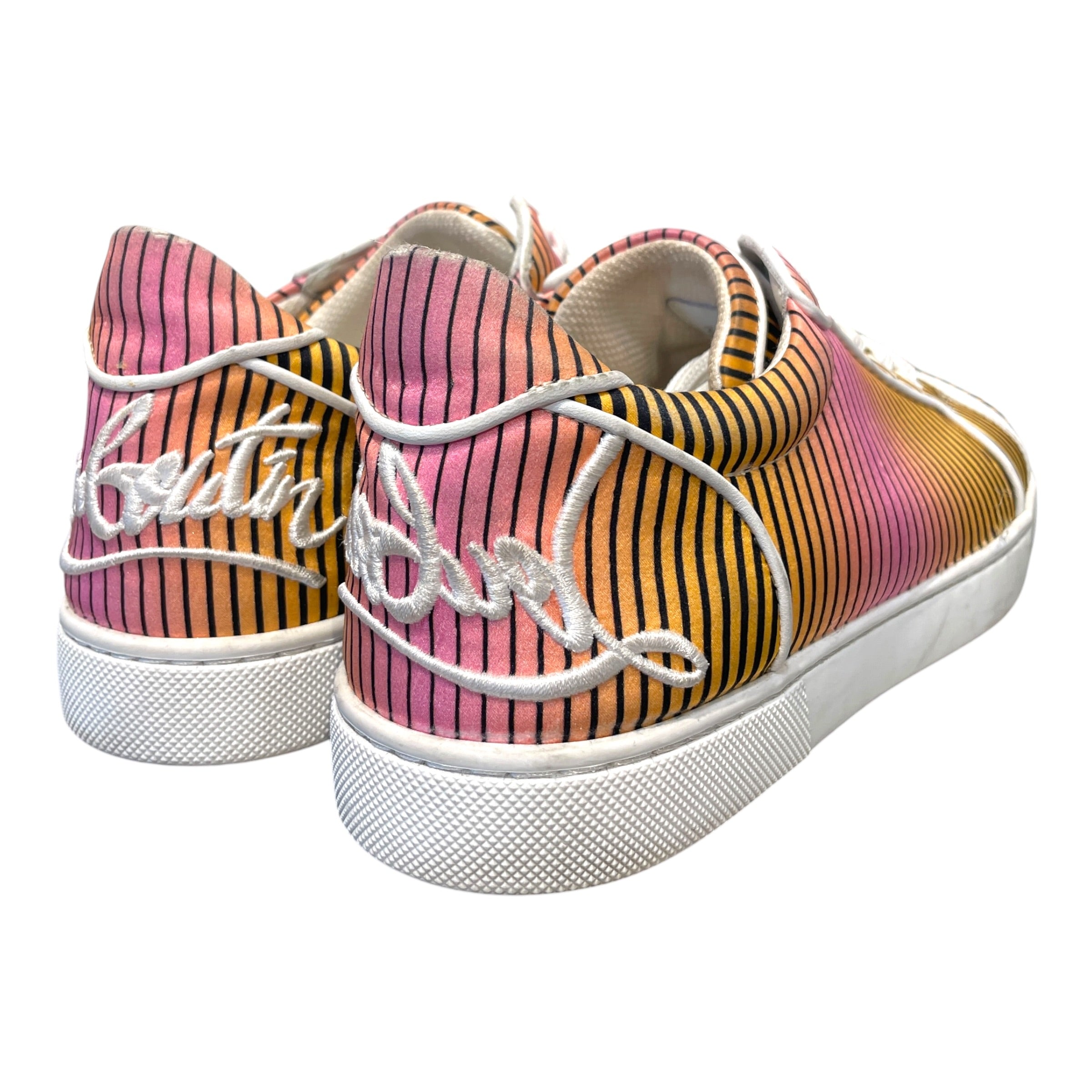 Christian Louboutin/Low-Sneakers/EU 38/Stripe/Polyester/PNK/Fun Vieira Orlato view 2