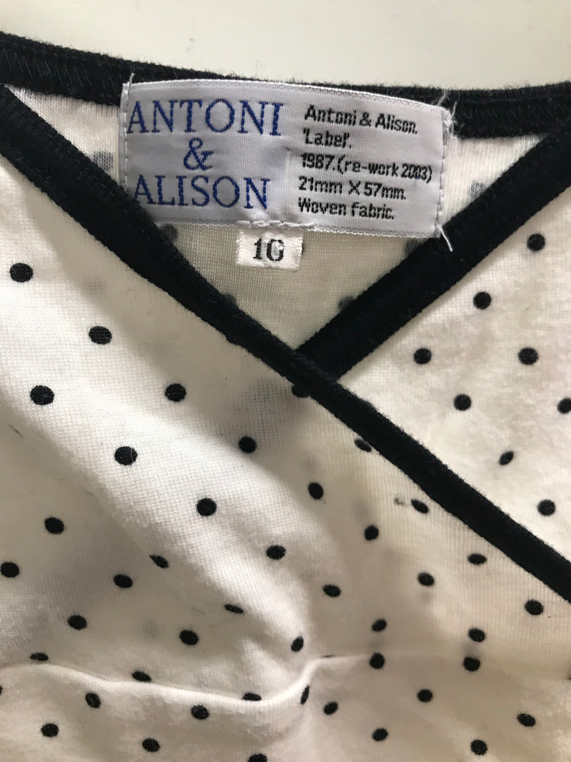 ANTONI ALISON/Camisole/10/Polka dot/Cotton/WHT/Imagining herself to be a fluf