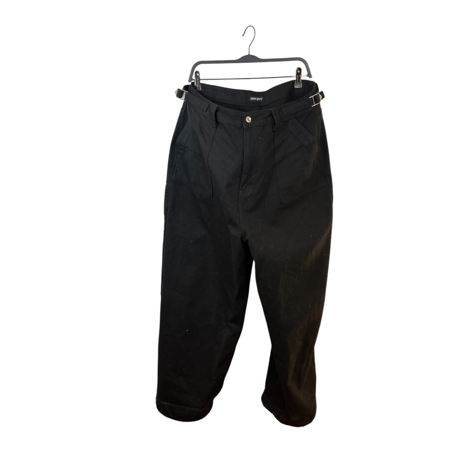 etelier gallery/Pants/36/Cotton/BLK/adjustable waist view 1