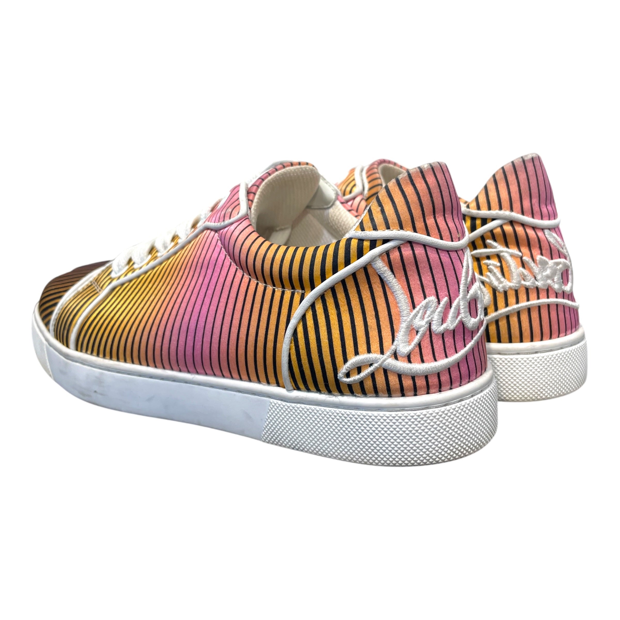 Christian Louboutin/Low-Sneakers/EU 38/Stripe/Polyester/PNK/Fun Vieira Orlato view 3