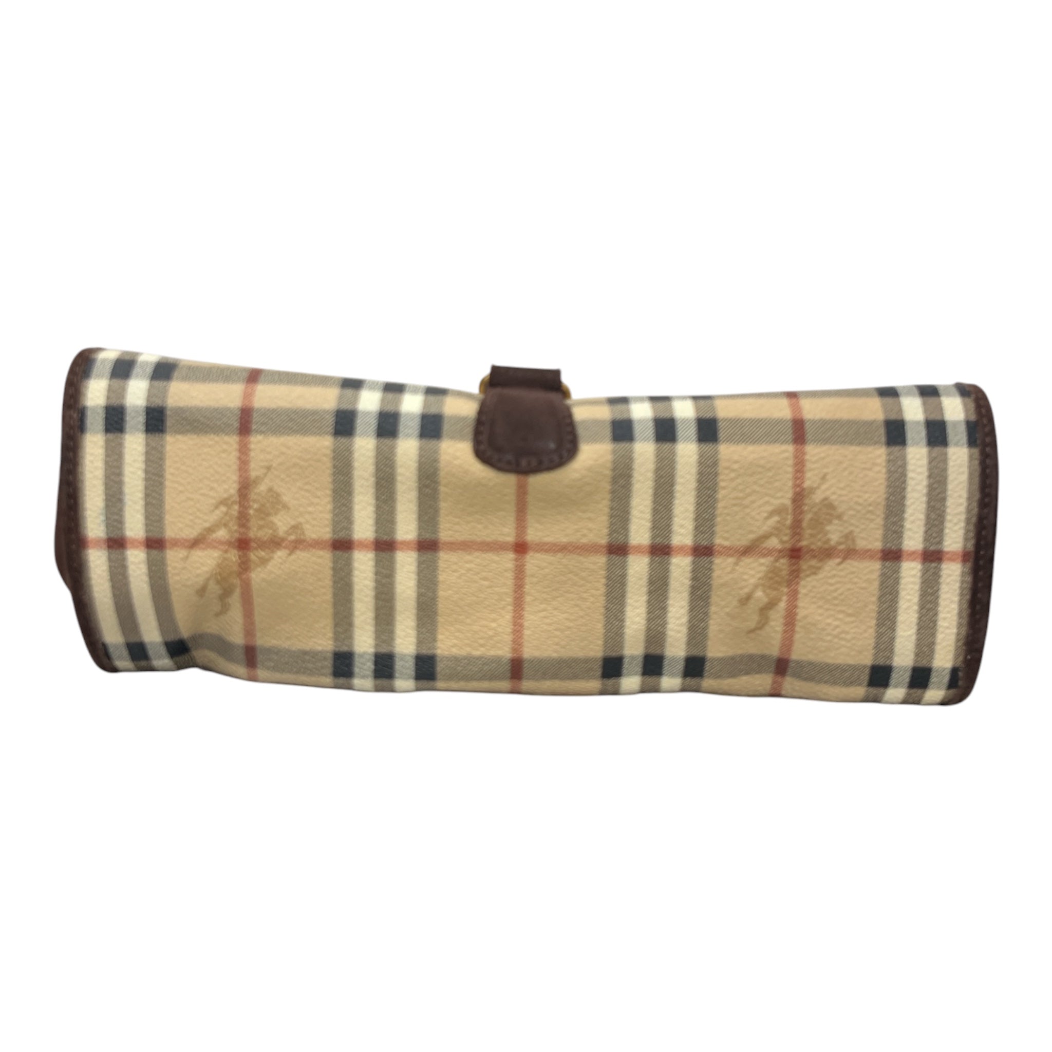 BURBERRYS/Cross Body Bag/Plaid/Leather/CRM/GOLDBURBERRYSHORSE-BRWSUEDE view 4