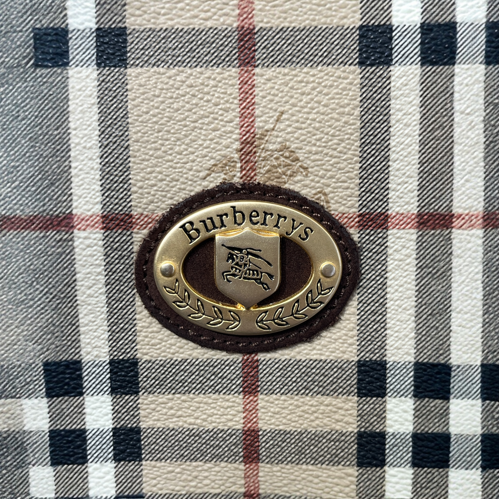 BURBERRYS/Cross Body Bag/Plaid/Leather/CRM/GOLDBURBERRYSHORSE-BRWSUEDE view 5