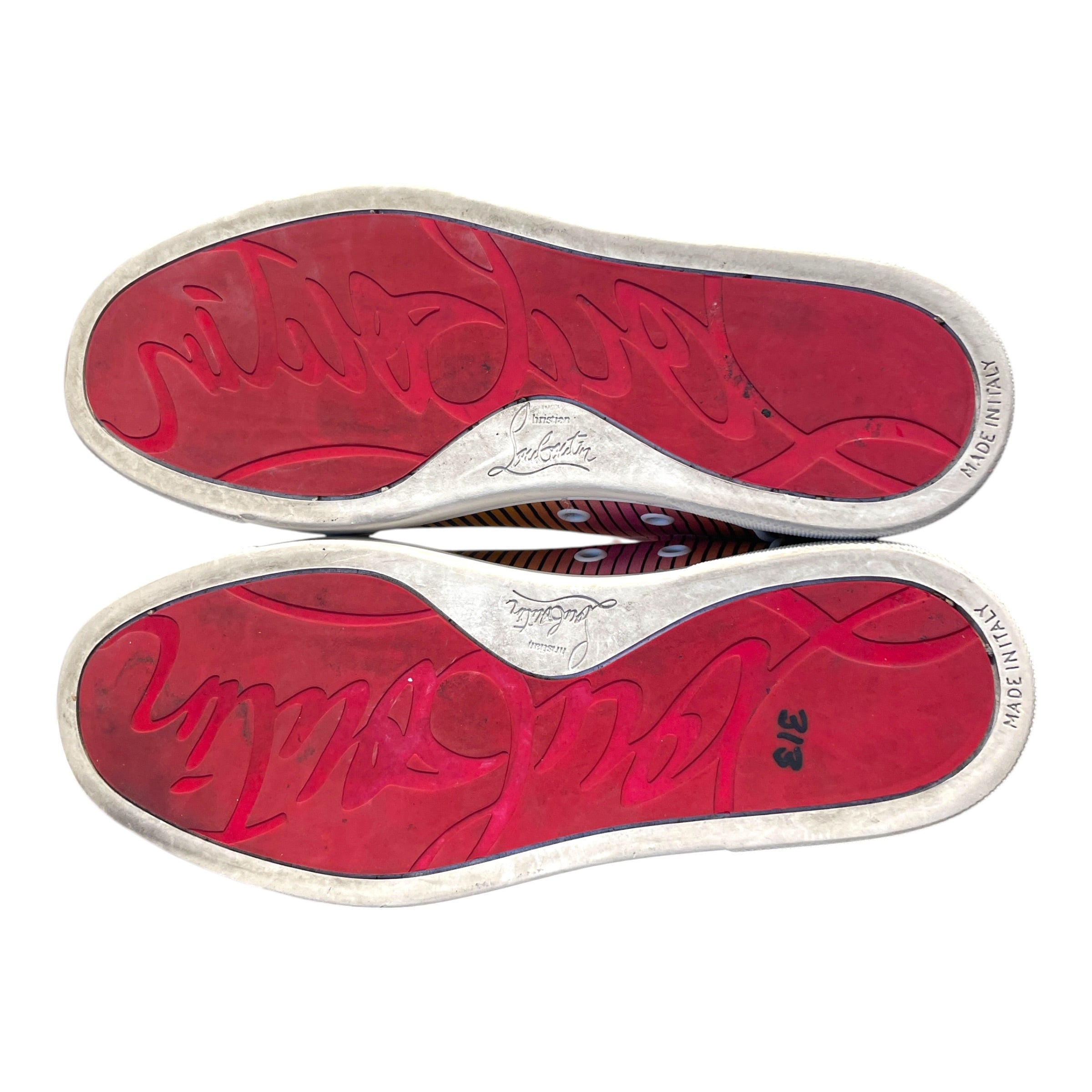 Christian Louboutin/Low-Sneakers/EU 38/Stripe/Polyester/PNK/Fun Vieira Orlato view 5