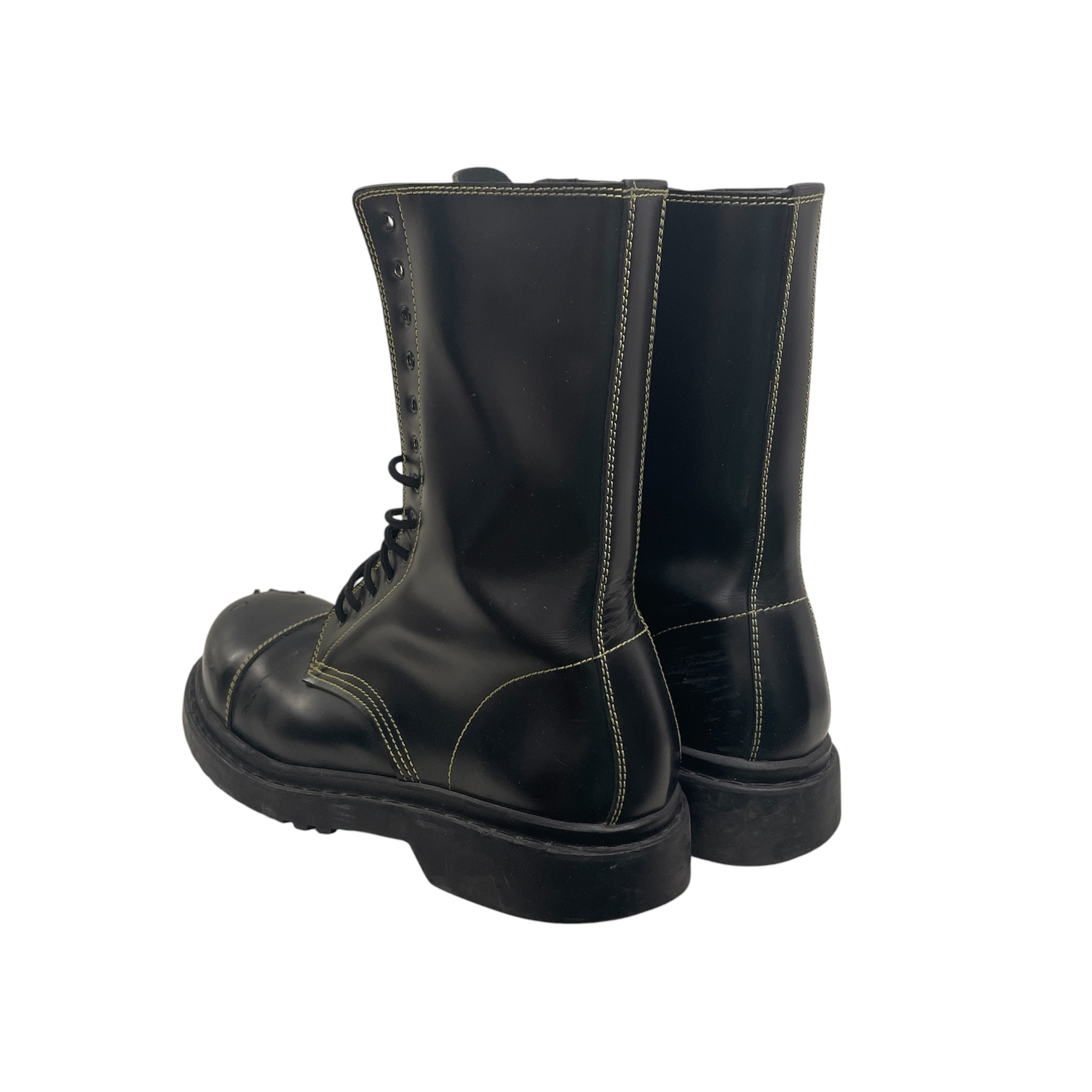 BALENCIAGA/Boots/US 11/Leather/BLK/yllw stitching view 2