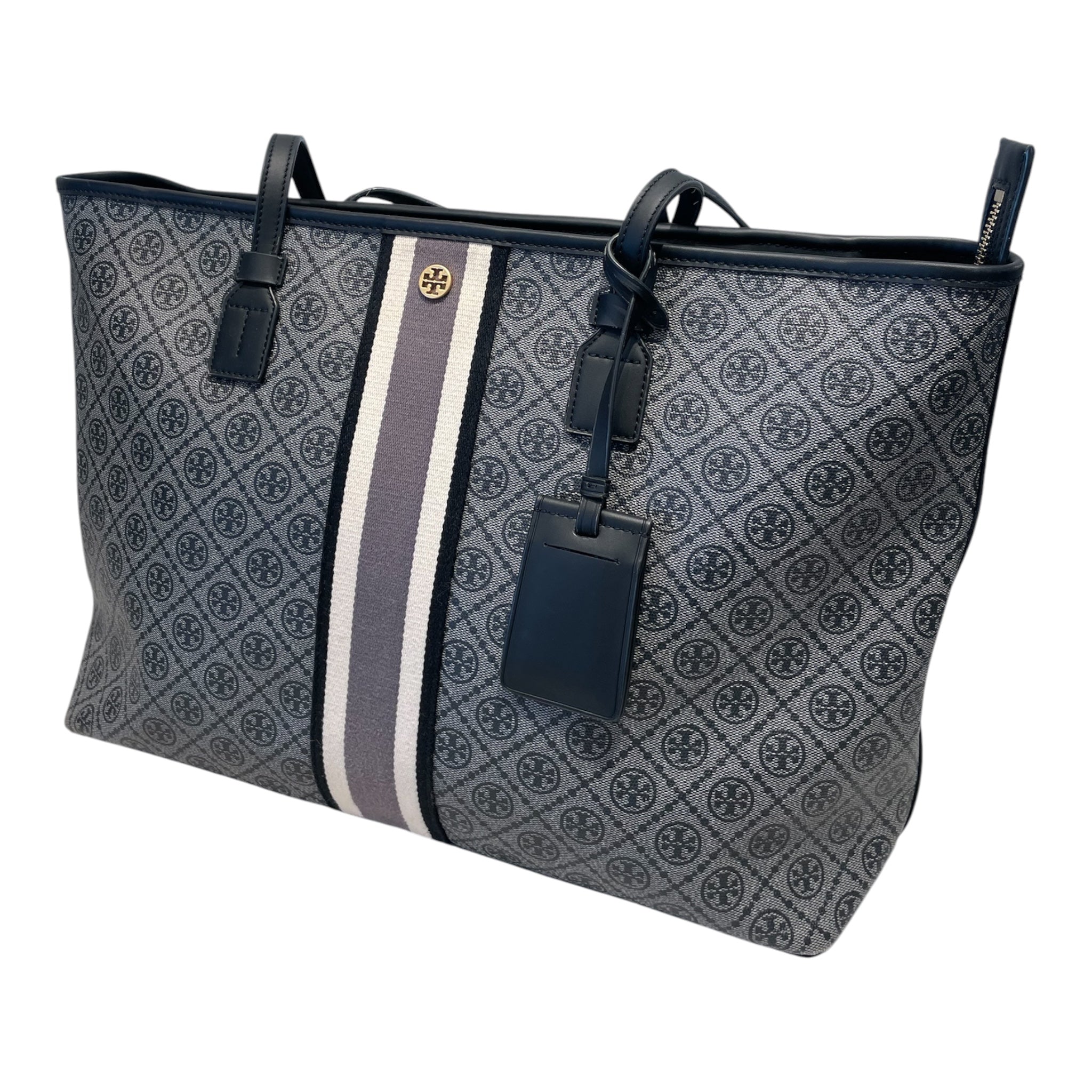 TORY BURCH/Tote Bag/Leather/GRY/T Mono Coated view 1