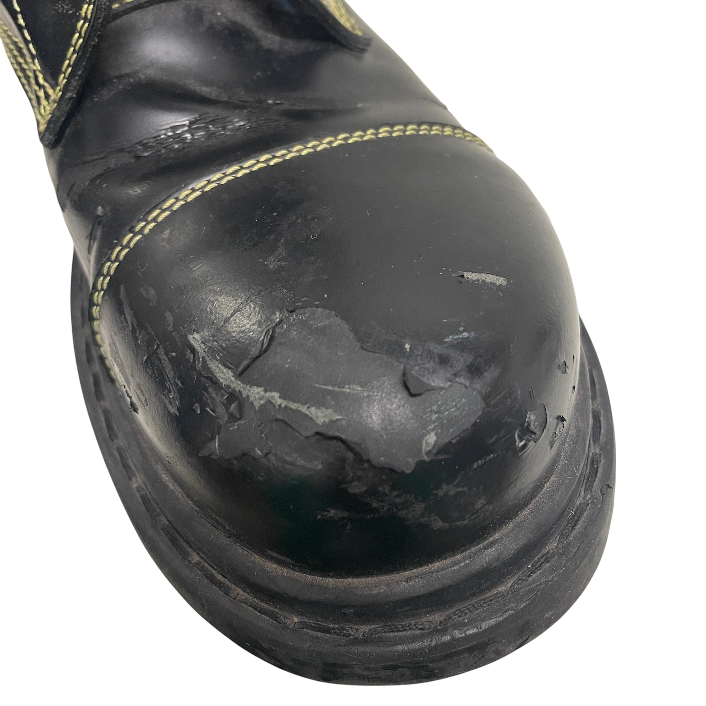 BALENCIAGA/Boots/US 11/Leather/BLK/yllw stitching view 3