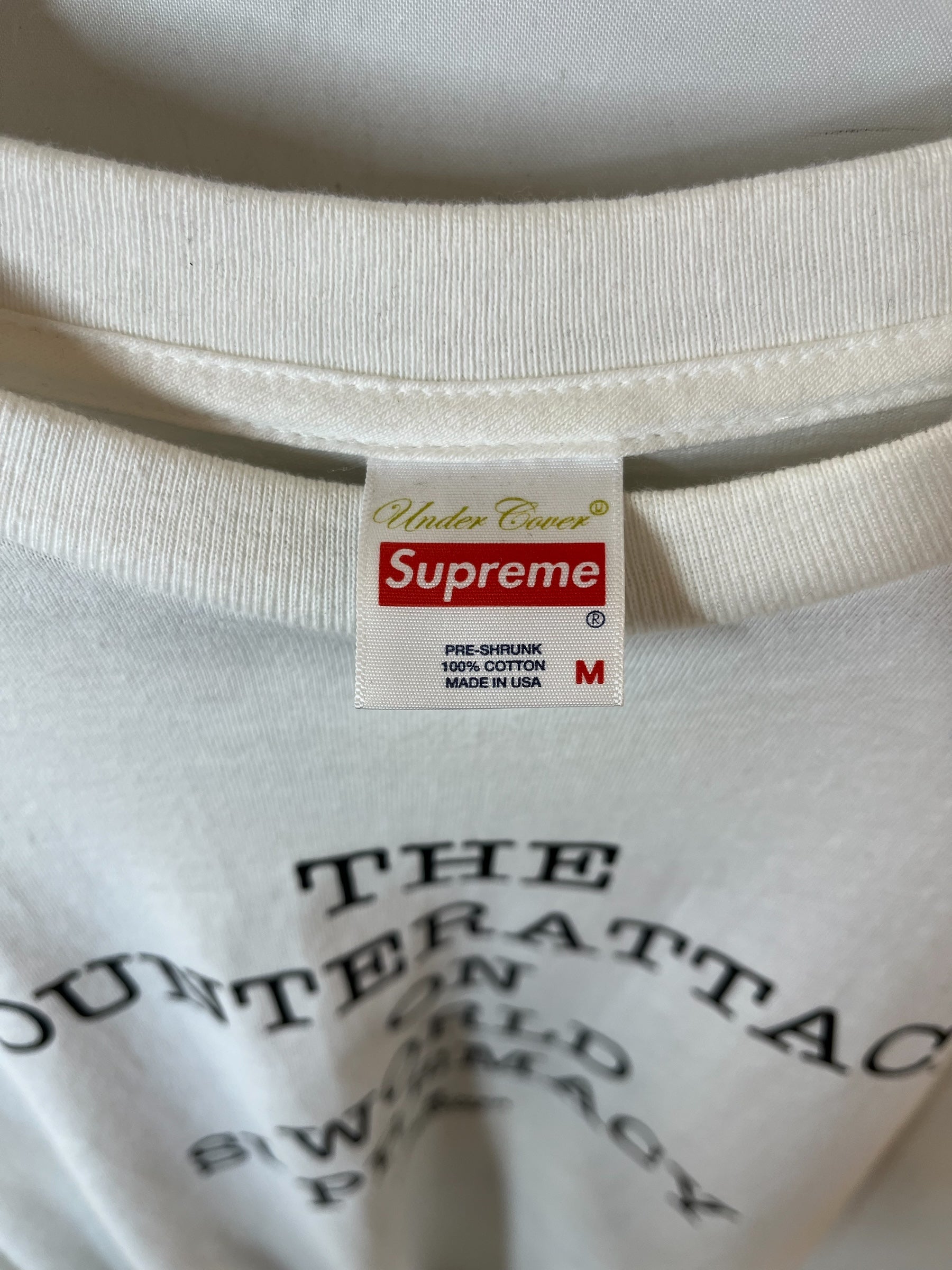 Supreme/LS T-Shirt/M/Cotton/WHT/world view 3