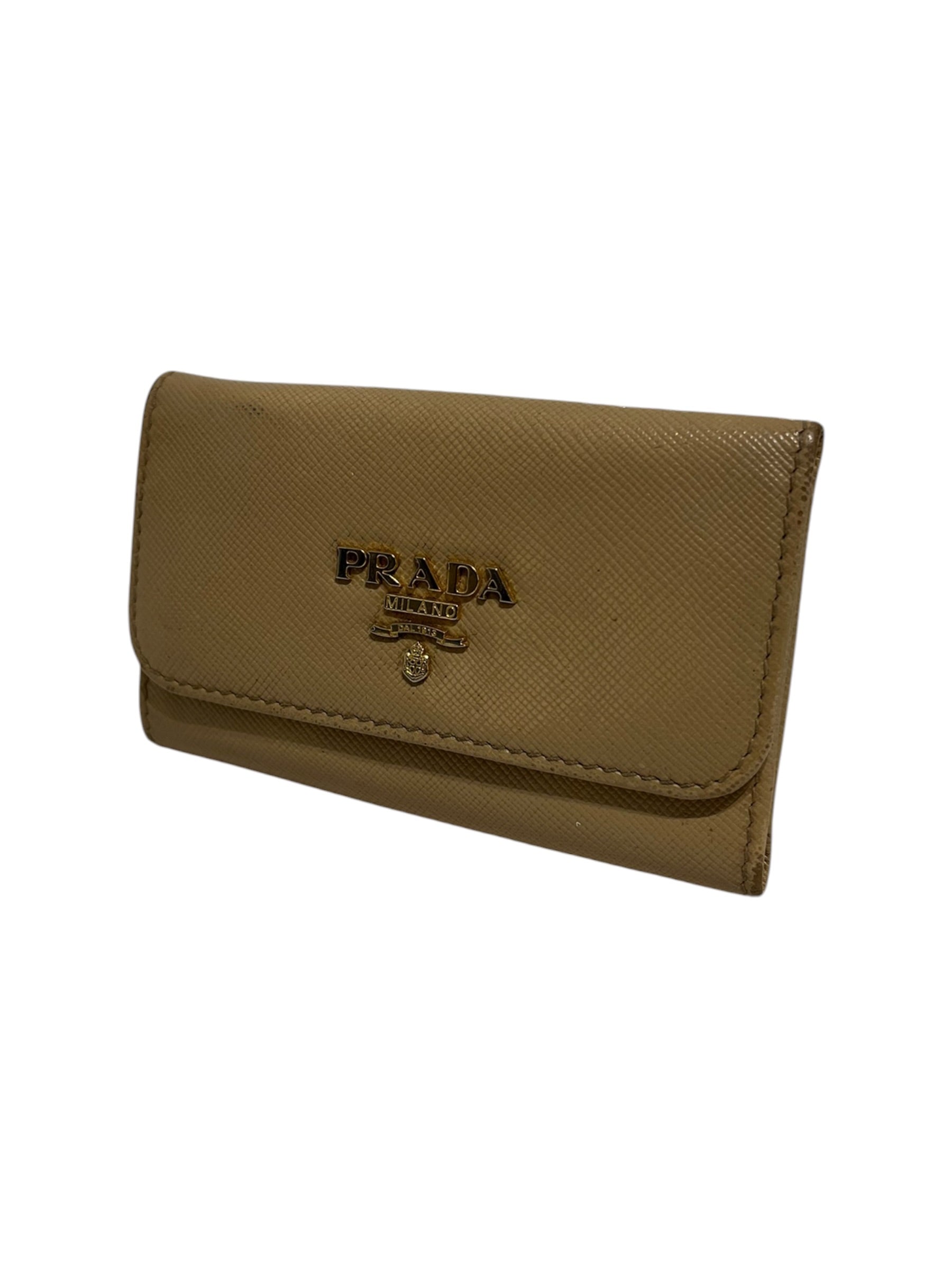 PRADA/Key Case/Leather/BEG/L's/6 Key Holder/Pink Interior view 1