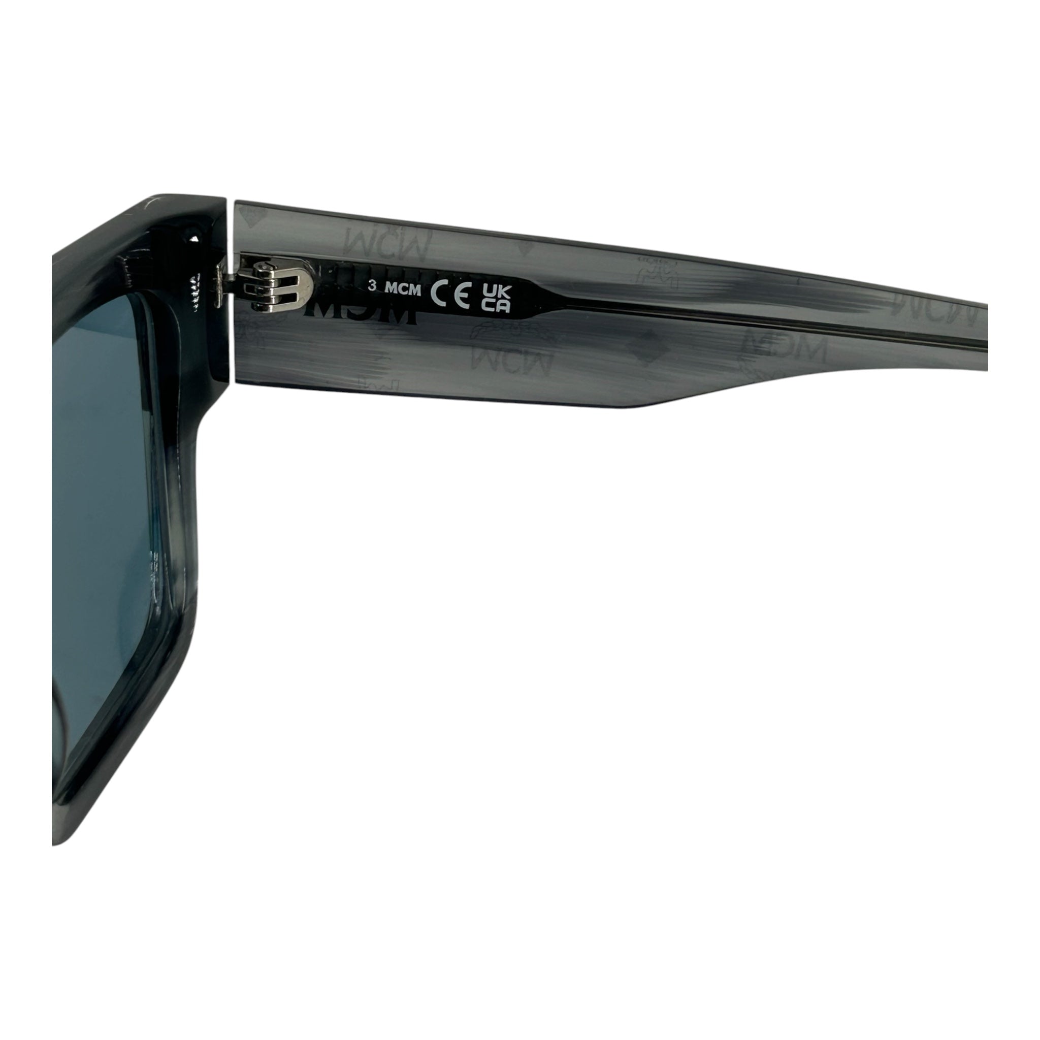 MCM/Sunglasses/Plastic/GRY/M's/BLU LOGOS CLEAR view 4