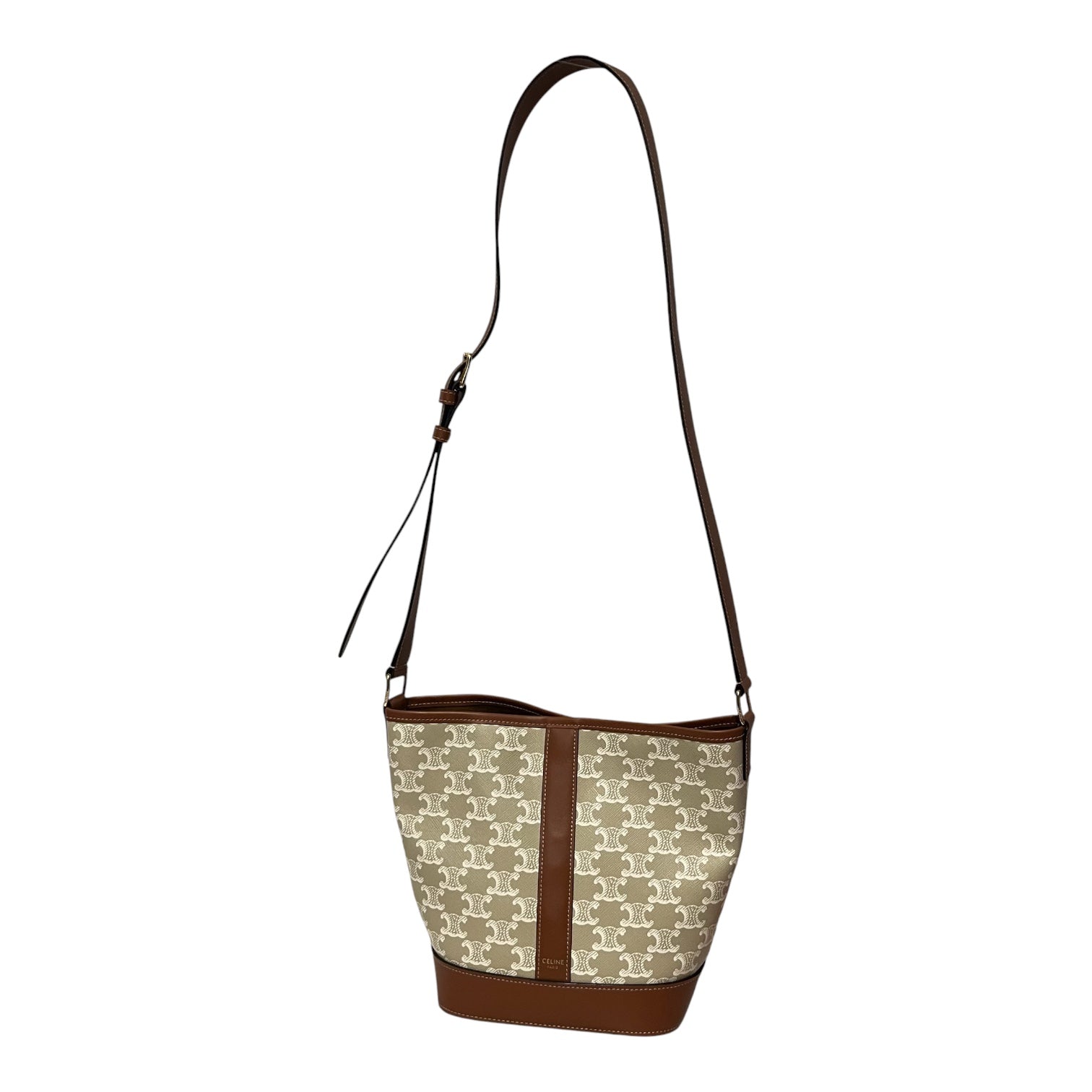 CELINE/Basket Bag/Leather/BEG/triomphe bucket view 1