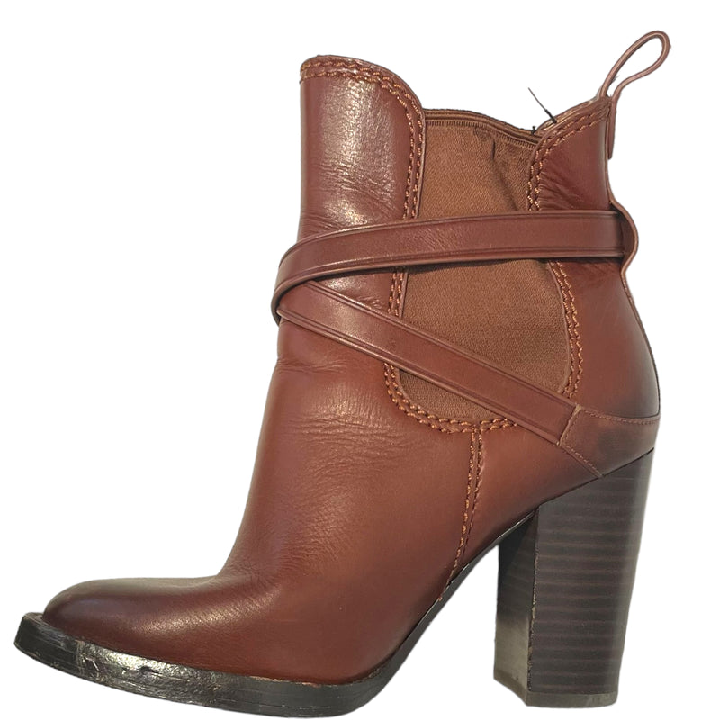 COACH/Ankle Boots/US 6/Leather/BRW/