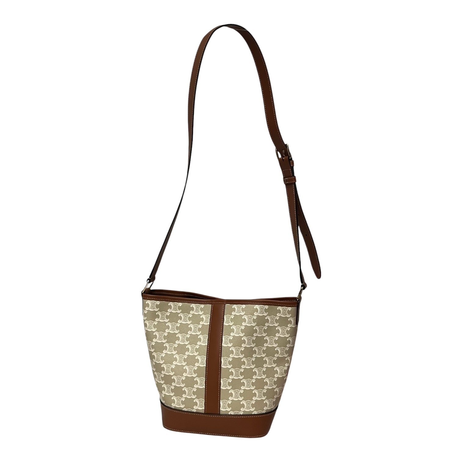 CELINE/Basket Bag/Leather/BEG/triomphe bucket view 2