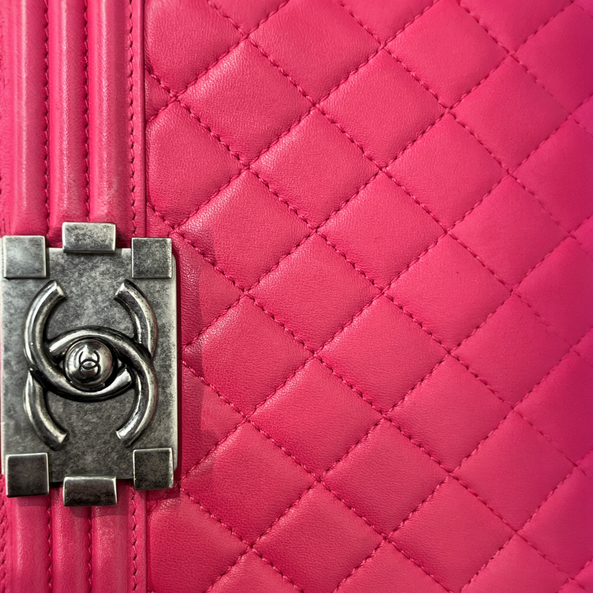 CHANEL/Cross Body Bag/Leather/PNK/BOYFLAP-HOTPNK view 4