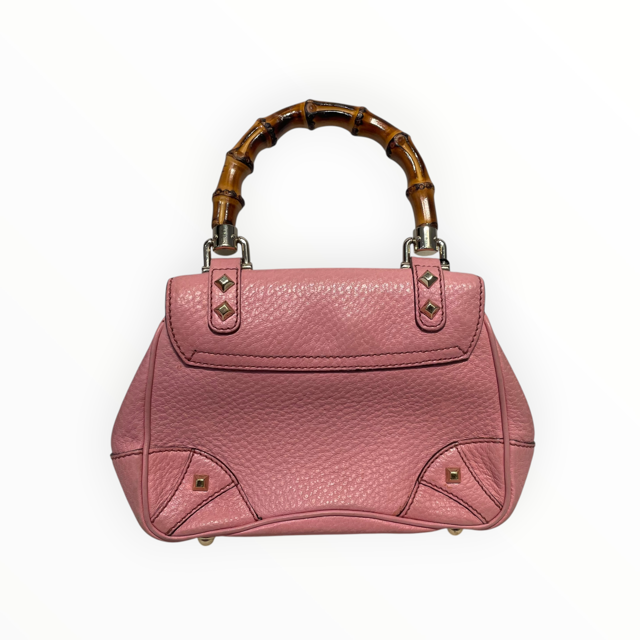 GUCCI/Hand Bag/Leather/PNK/bamboo top handle view 2