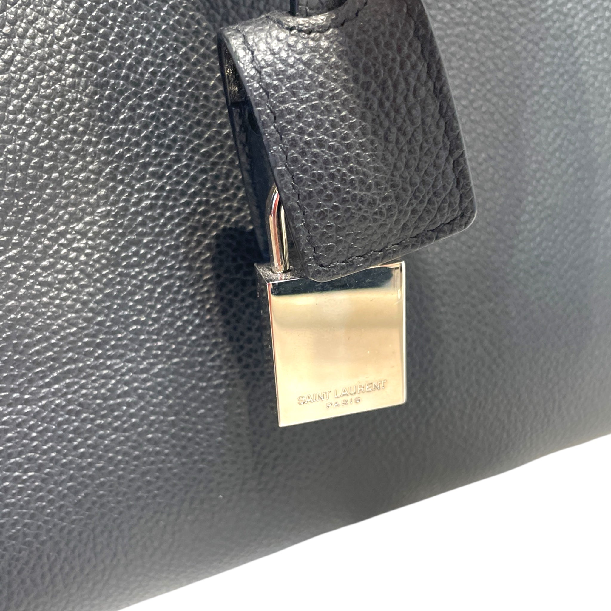 YVES SAINT LAURENT/Hand Bag/Leather/BLK/Sac De Jour Top Handle Bag view 6