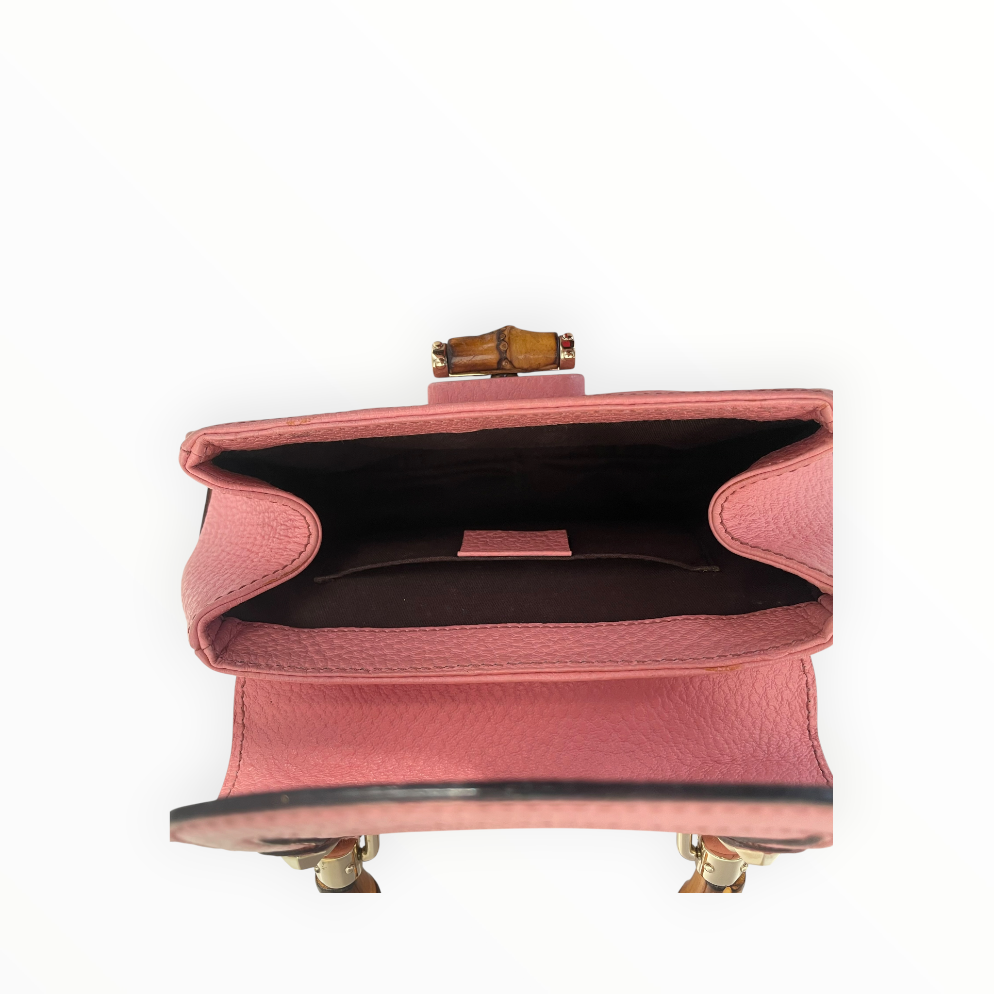 GUCCI/Hand Bag/Leather/PNK/bamboo top handle view 4