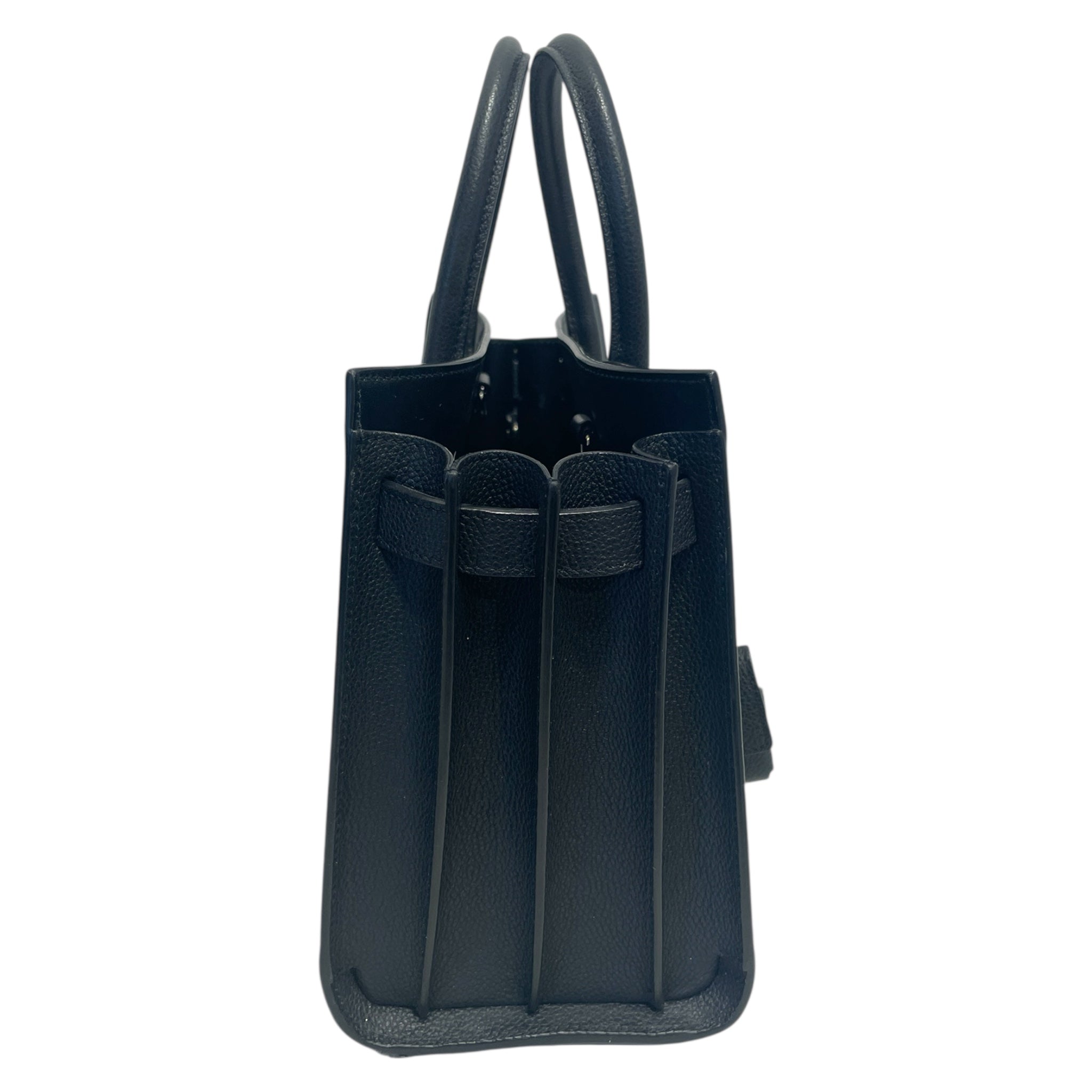 YVES SAINT LAURENT/Hand Bag/Leather/BLK/Sac De Jour Top Handle Bag view 2