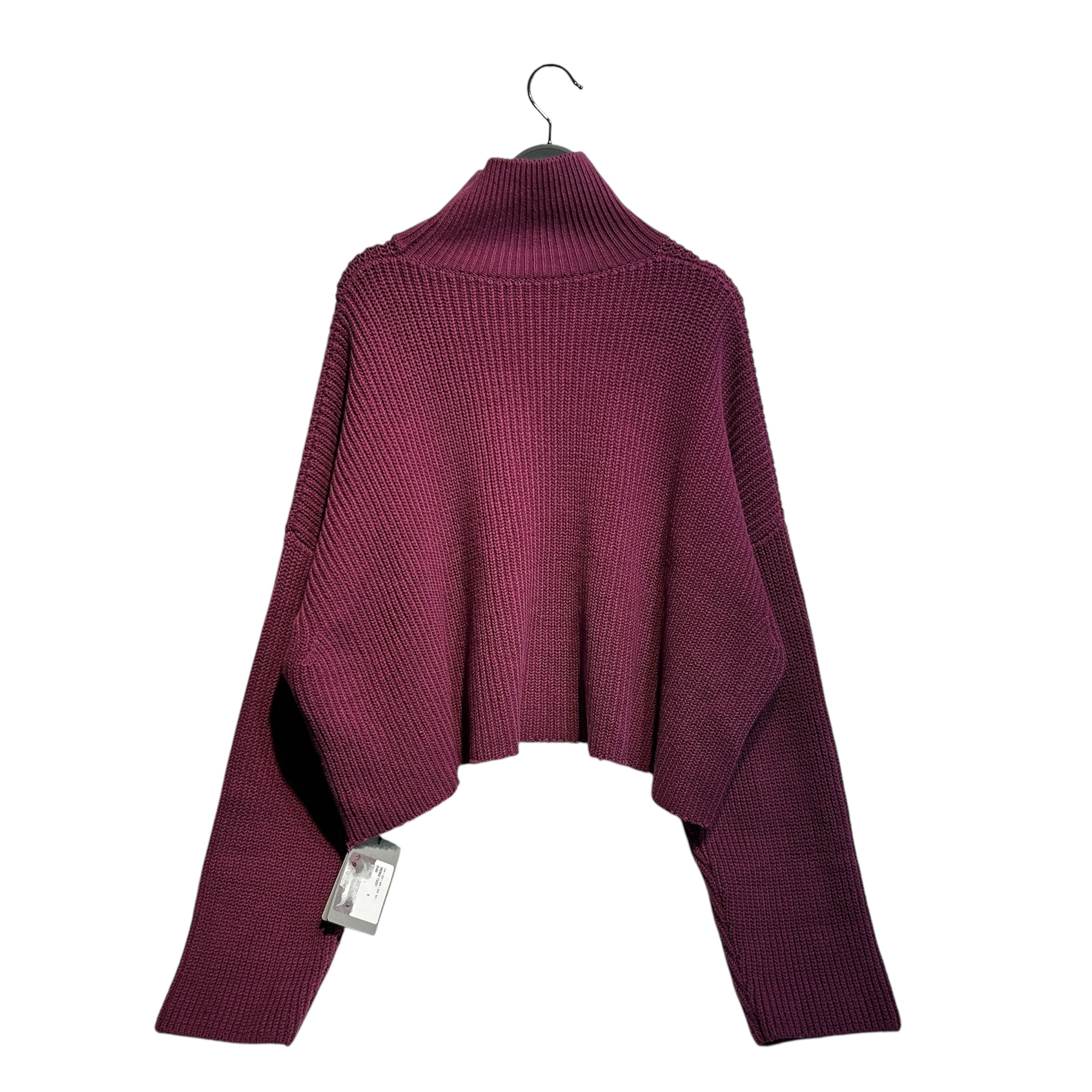 BALENCIAGA/Heavy Sweater/S/Cotton/PPL/Cropped Ribbed Knit Sweater view 2