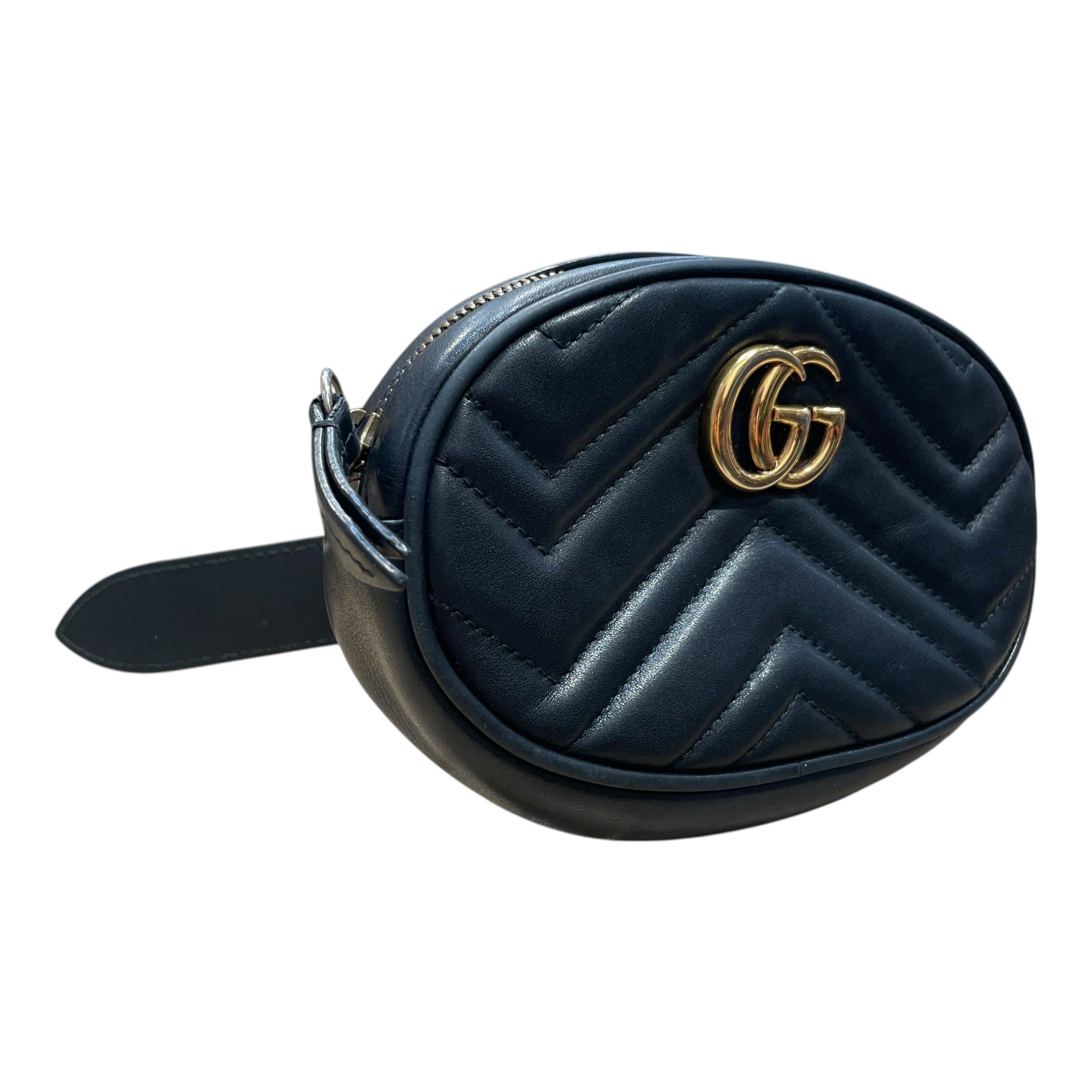 GUCCI/Bag/Leather/BLK/GG Marmont Matelasse Belt Bag view 1