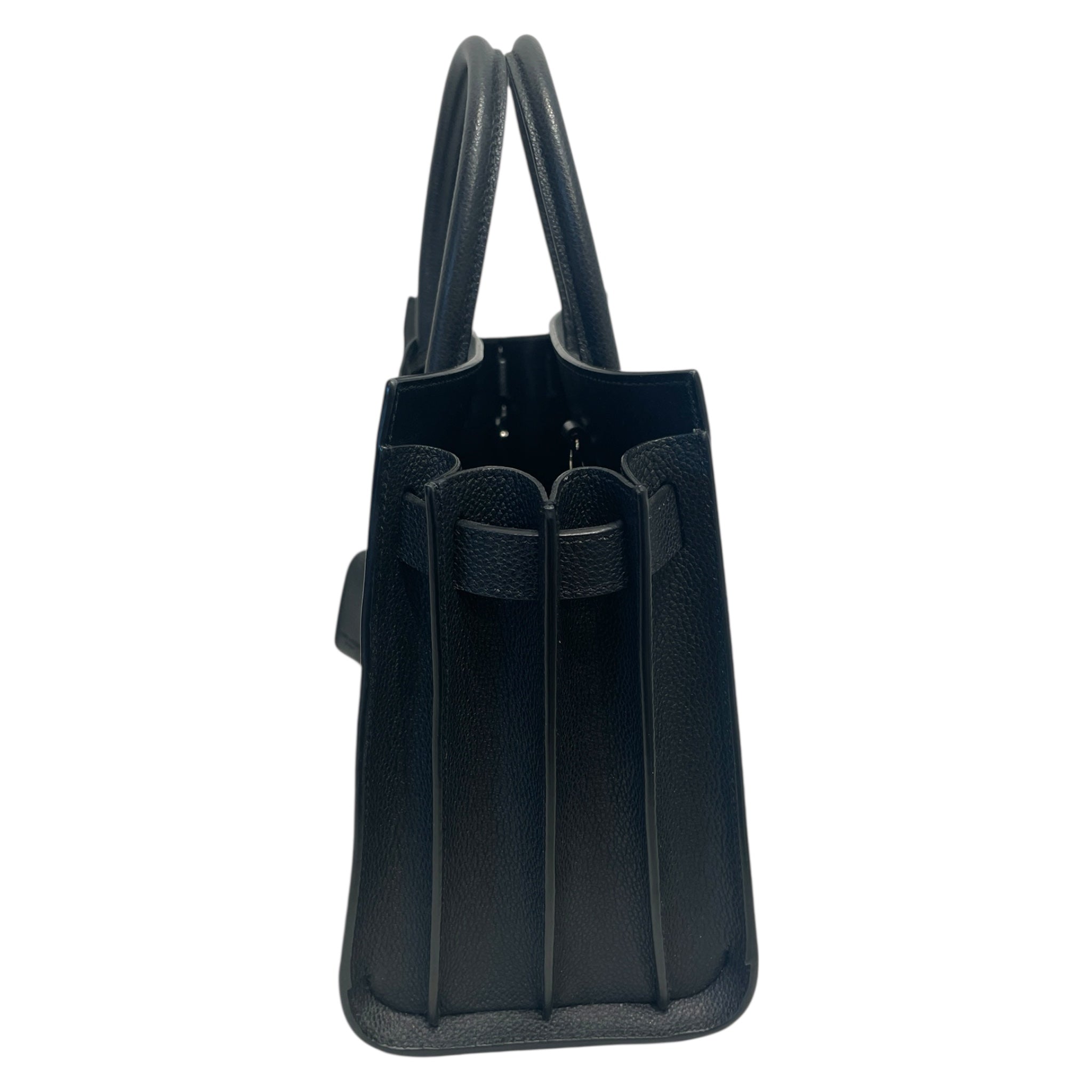 YVES SAINT LAURENT/Hand Bag/Leather/BLK/Sac De Jour Top Handle Bag view 4