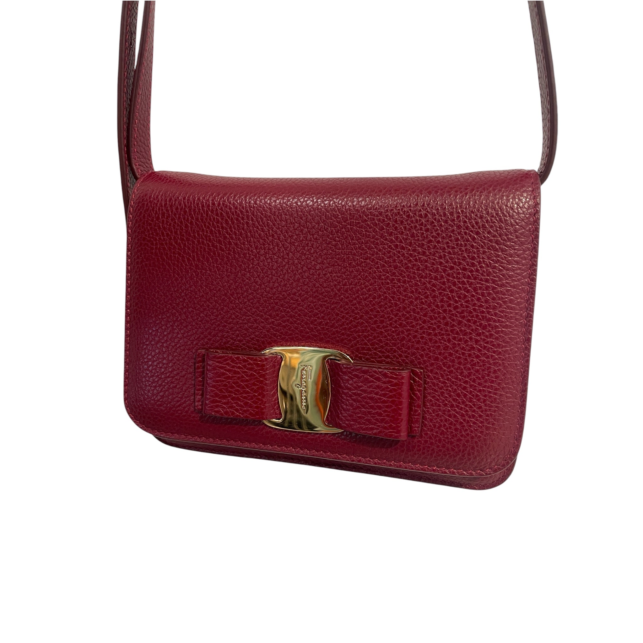 Salvatore Ferragamo/Cross Body Bag/Leather/BRD/FERRAGAMO VARA BOW view 3