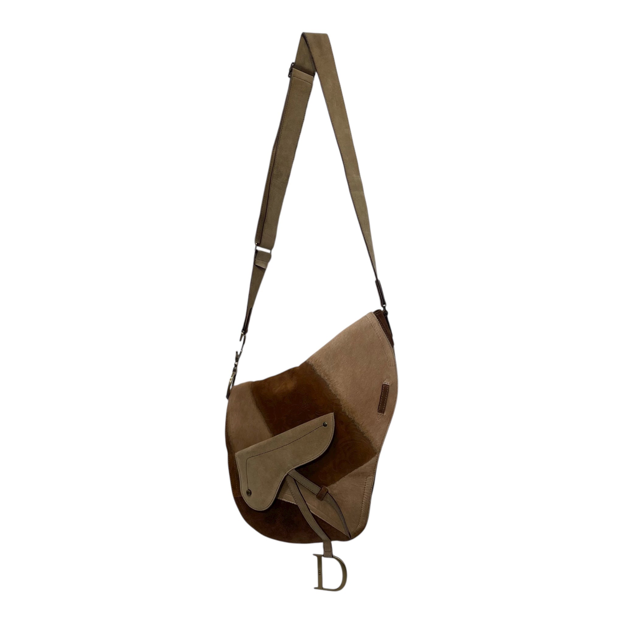 Christian Dior/Cross Body Bag/Suede/CML/calf/suede saddle bag view 1