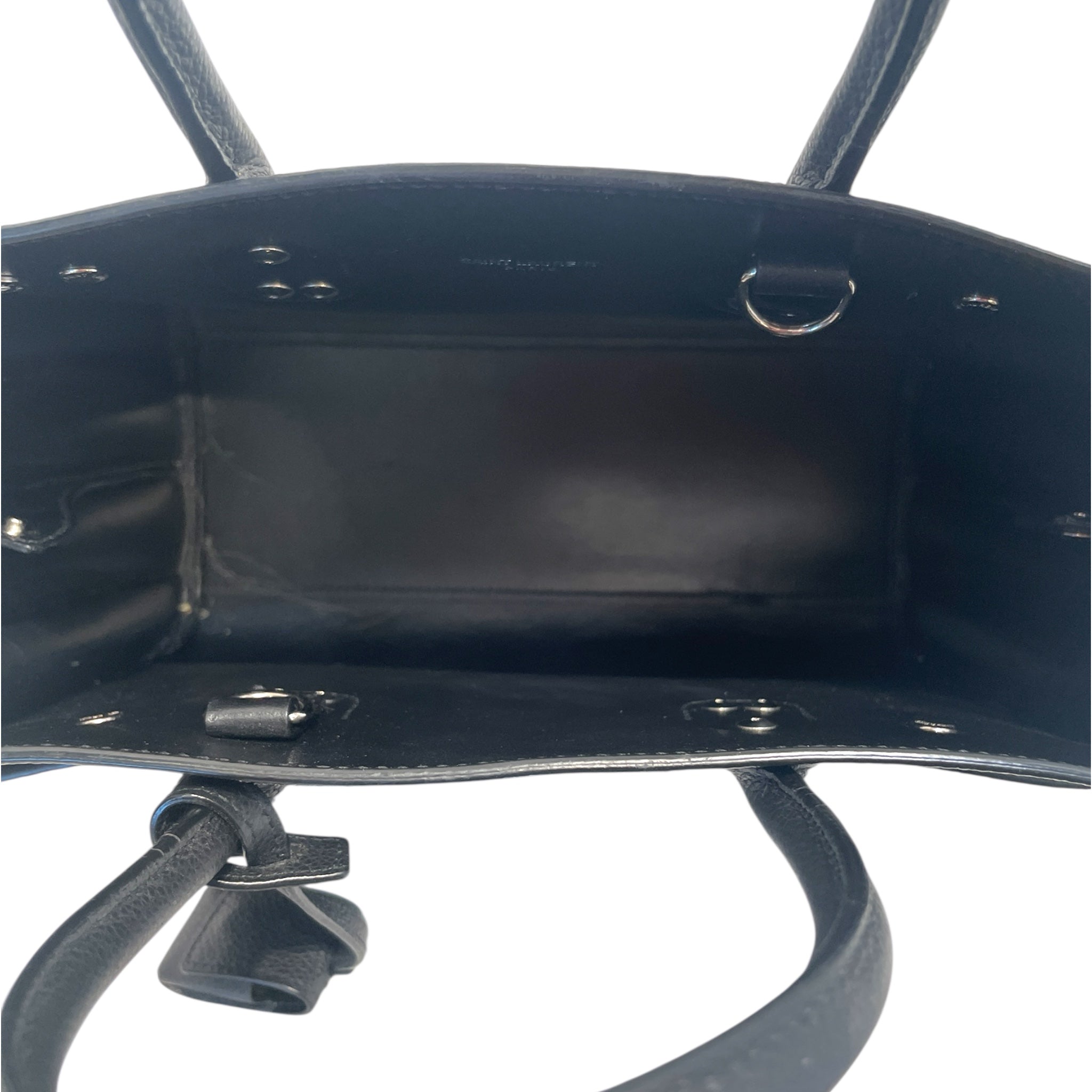 YVES SAINT LAURENT/Hand Bag/Leather/BLK/Sac De Jour Top Handle Bag view 5