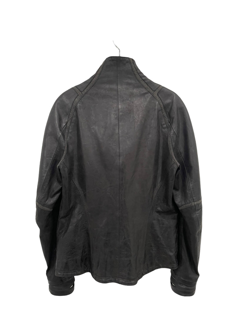 SADDAM TEISSY Leather JKT/S/Leather/BLK//Plain/
