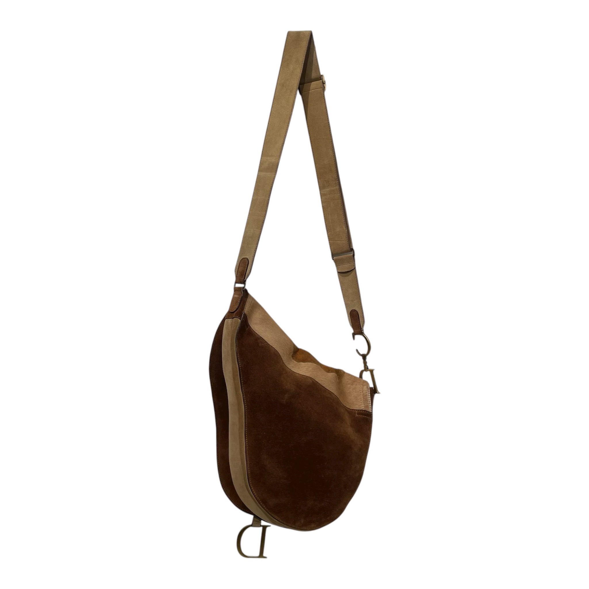 Christian Dior/Cross Body Bag/Suede/CML/calf/suede saddle bag view 2