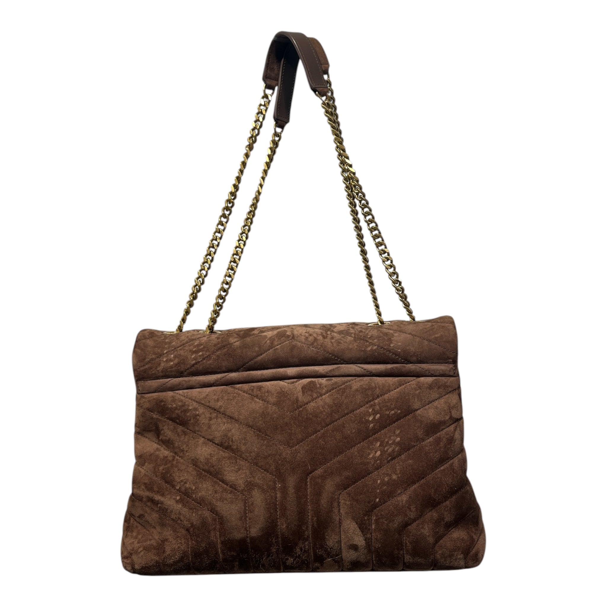 YVES SAINT LAURENT/Hand Bag/Suede/BRW/LOULOU view 2