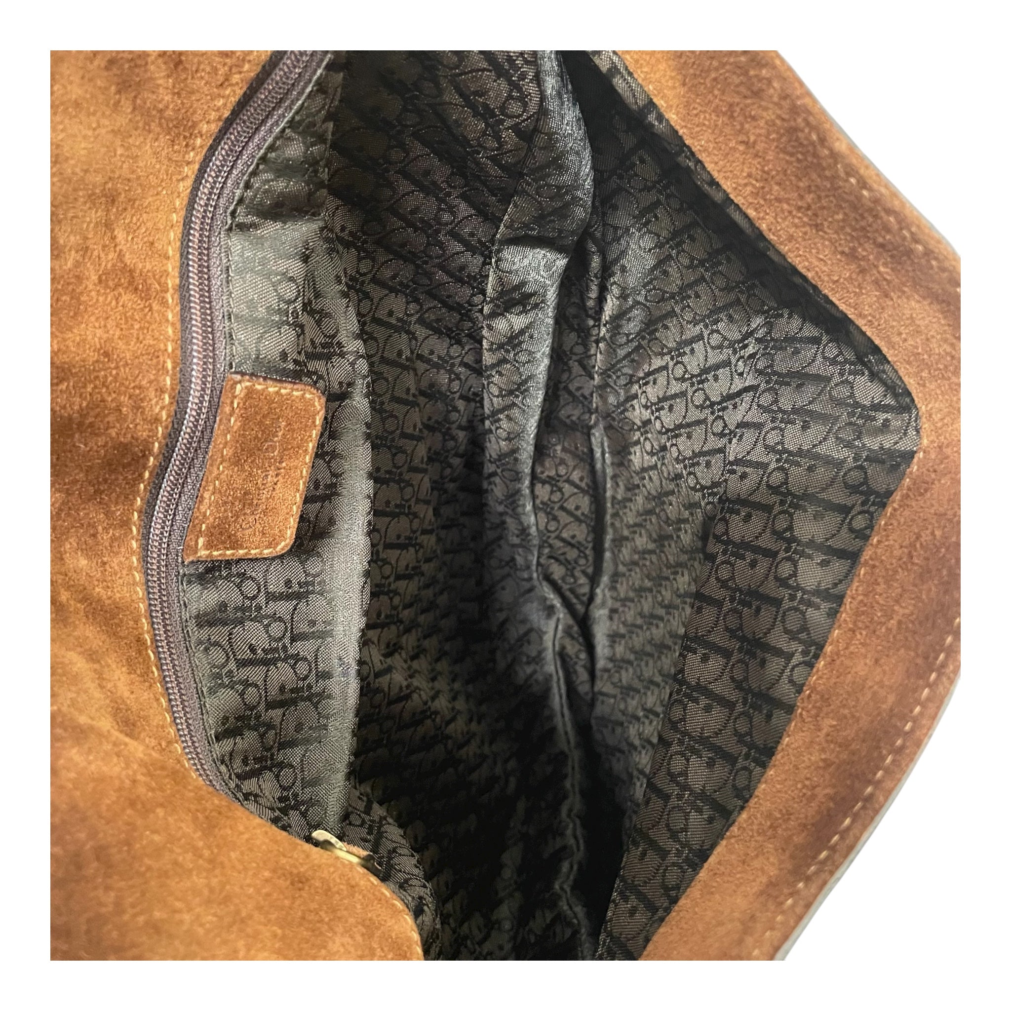 Christian Dior/Cross Body Bag/Suede/CML/calf/suede saddle bag view 4
