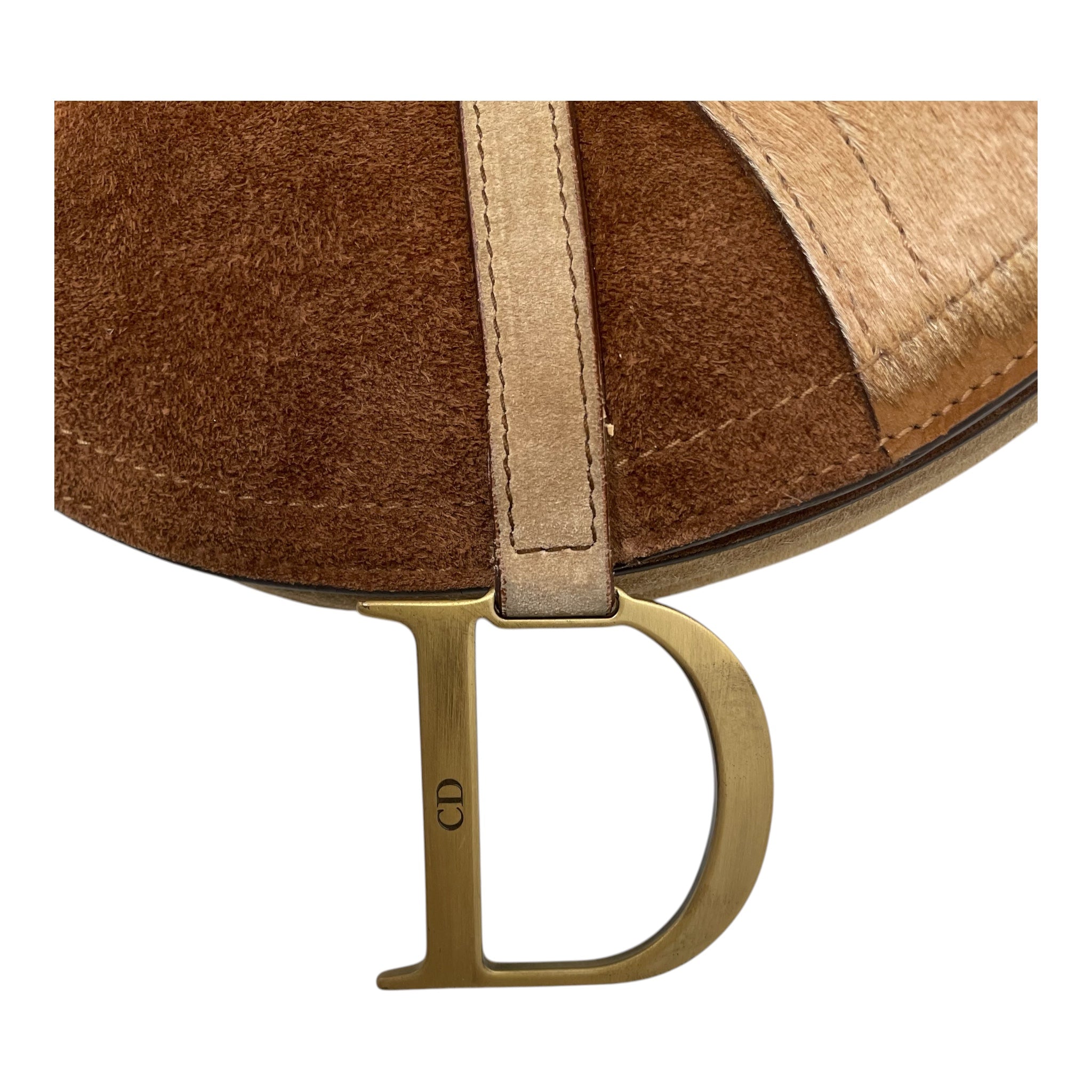 Christian Dior/Cross Body Bag/Suede/CML/calf/suede saddle bag view 8