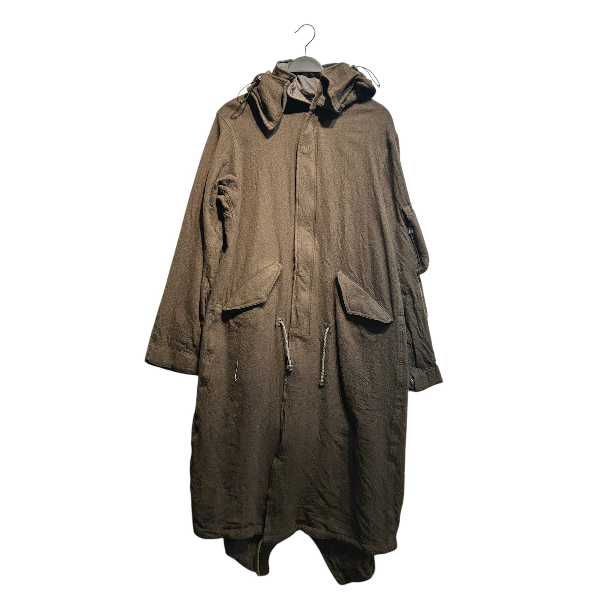 YOHJI YAMAMOTO/Trench Coat/XS/Wool/BRW/Fulling Serge RMilling Parka view 1