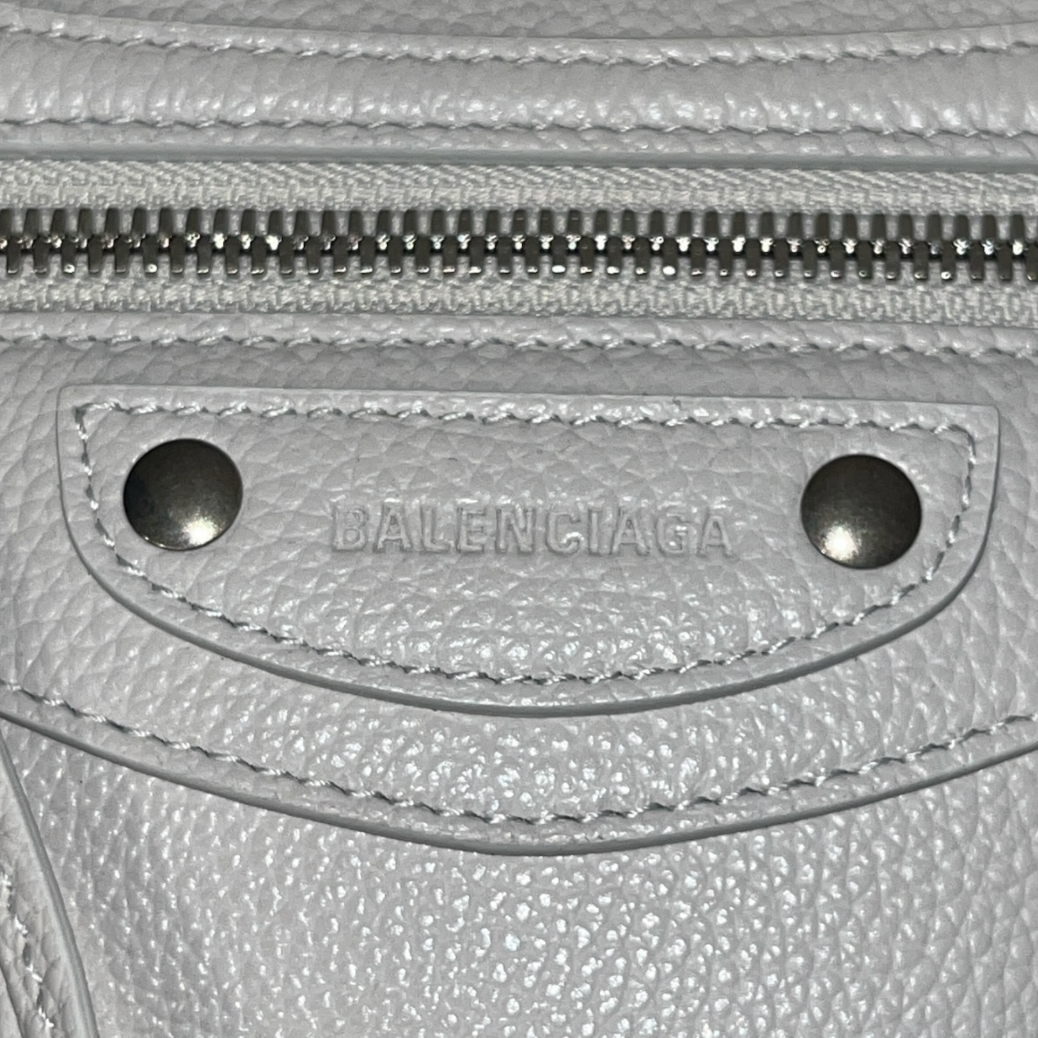 BALENCIAGA/Hand Bag/Leather/WHT/PEARL GREY W SILVER HARDWARE view 6
